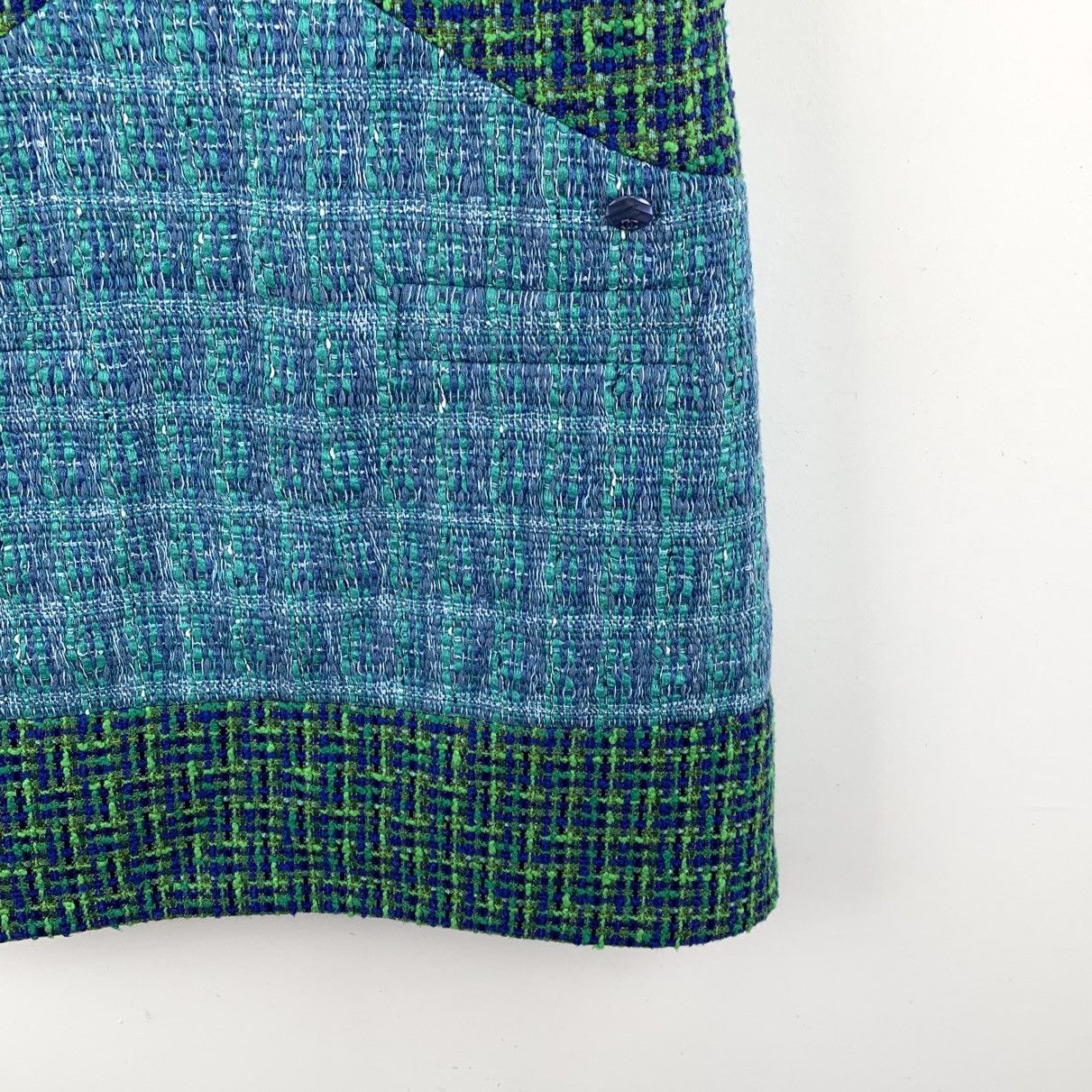 Chanel Chanel Blue Linen Sleeveless Woven Tweed Dress K26WX Size S / US 4 / IT 40 - 5 Thumbnail