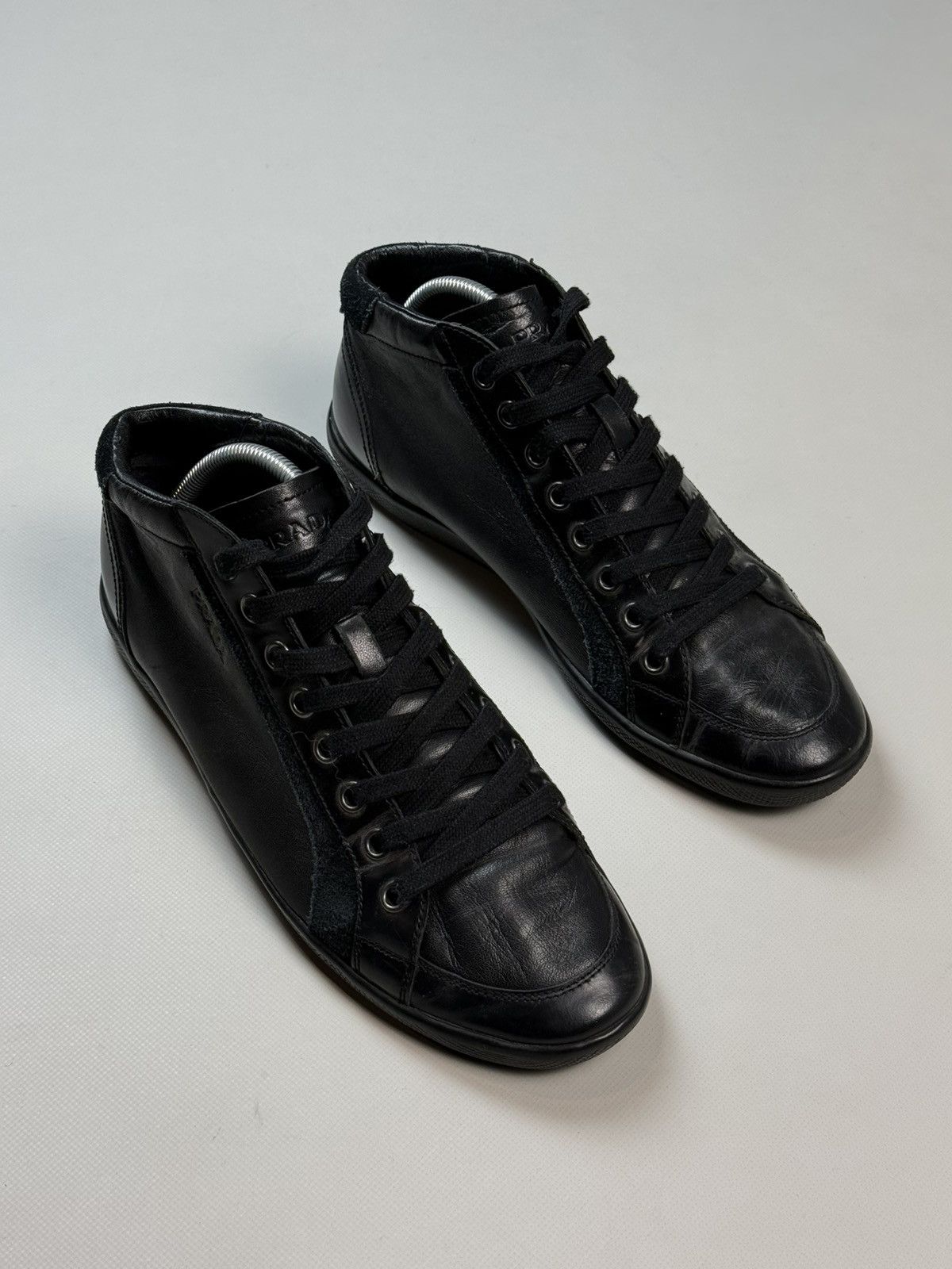 Prada Prada Men’s Leather Casual Mid Lace Up Sneakers Shoes Size US 10 / EU 43 - 2 Thumbnail