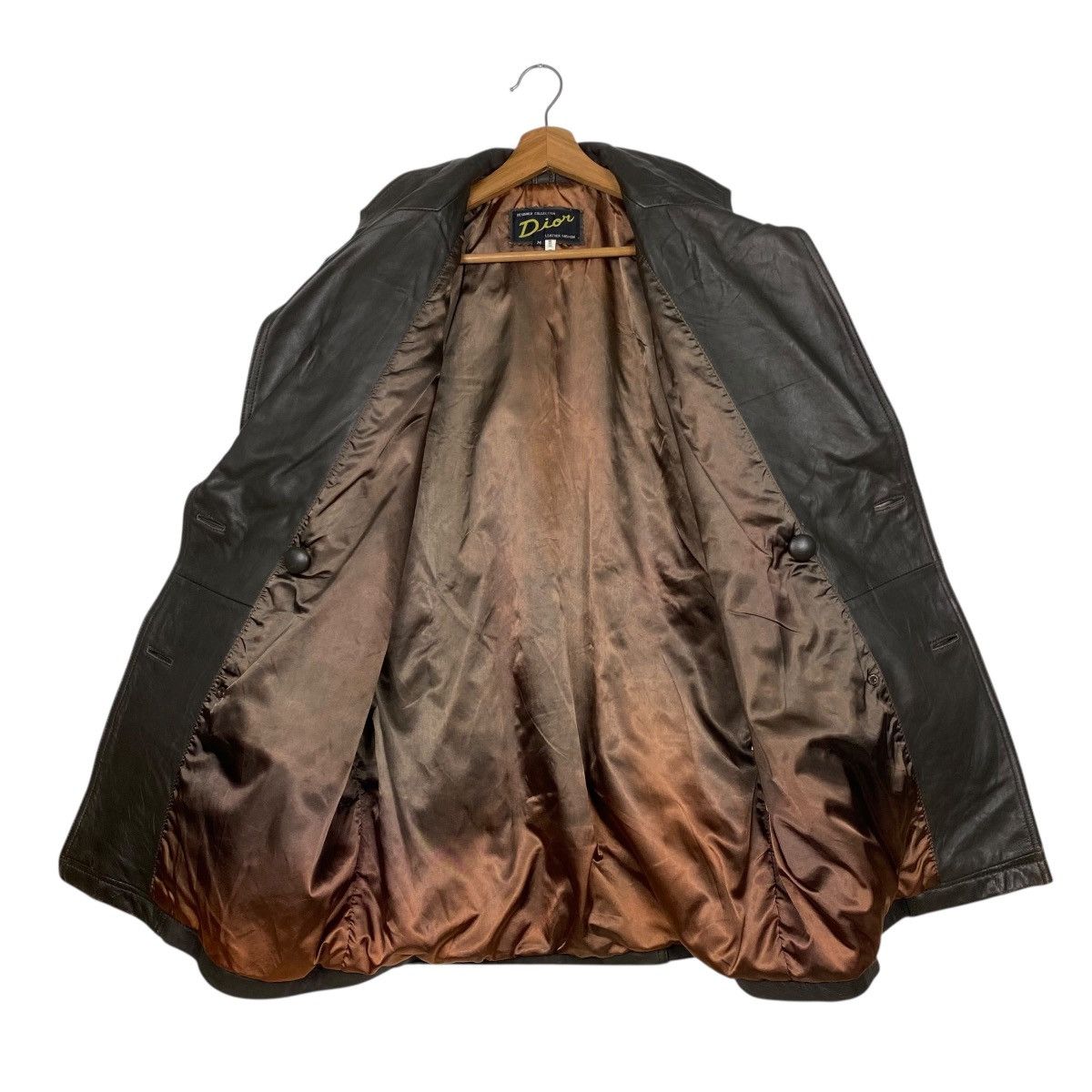 Leather Vintage leather overcoat double breasted Size US M / EU 48-50 / 2 - 11 Thumbnail