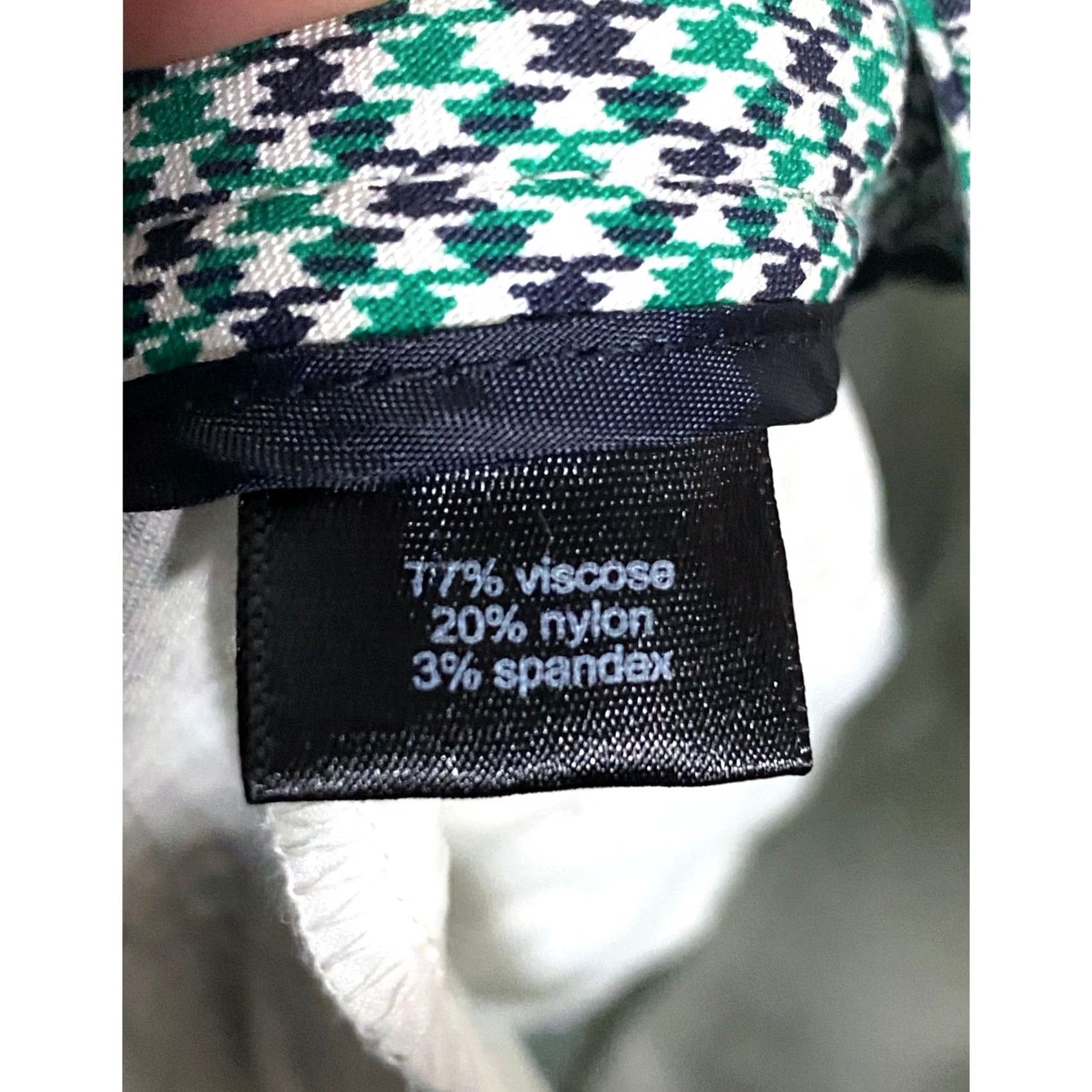 Vintage The Limited Exact Stretch Houndstooth Blue Womens 2R Zip Ankle Preppy Classic Pants Size 26" / US 2 / IT 38 - 7 Thumbnail