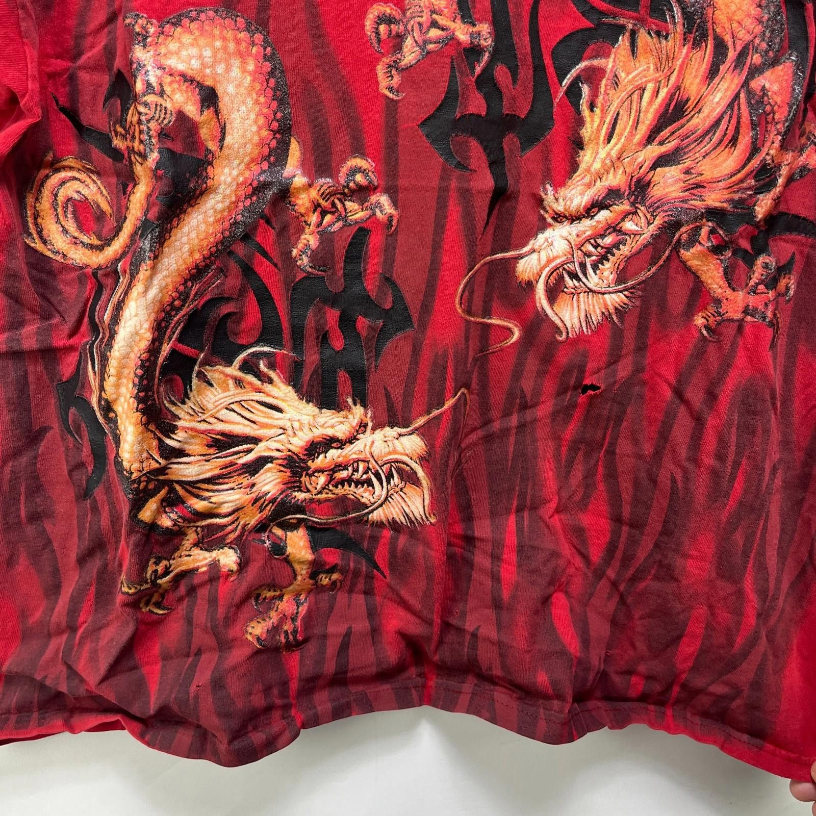 Vintage Vintage Dragon Flames Y2K JNCO Style T Shirt XL Size US XL / EU 56 / 4 - 3 Thumbnail