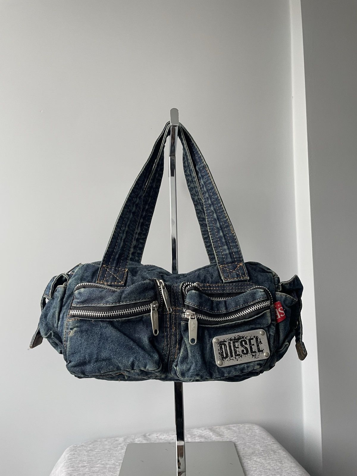 バッグ diesel archive denim shoulder bag diesel archive denim shoulder bag