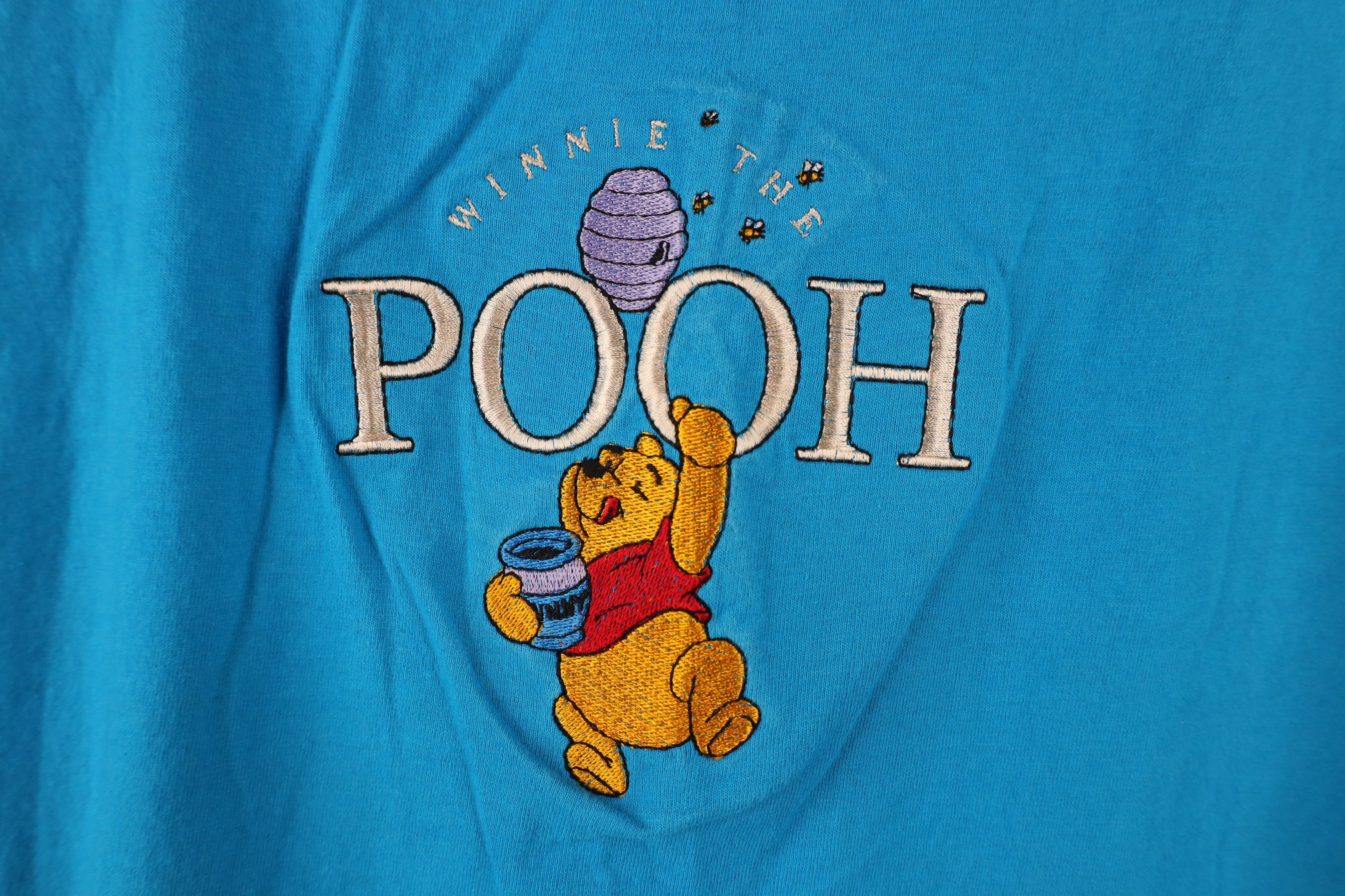 Disney × Vintage Vintage 90s Disney Winnie the Pooh Honey Bee T-Shirt Blue Size XL / US 12-14 / IT 48-50 - 5 Thumbnail