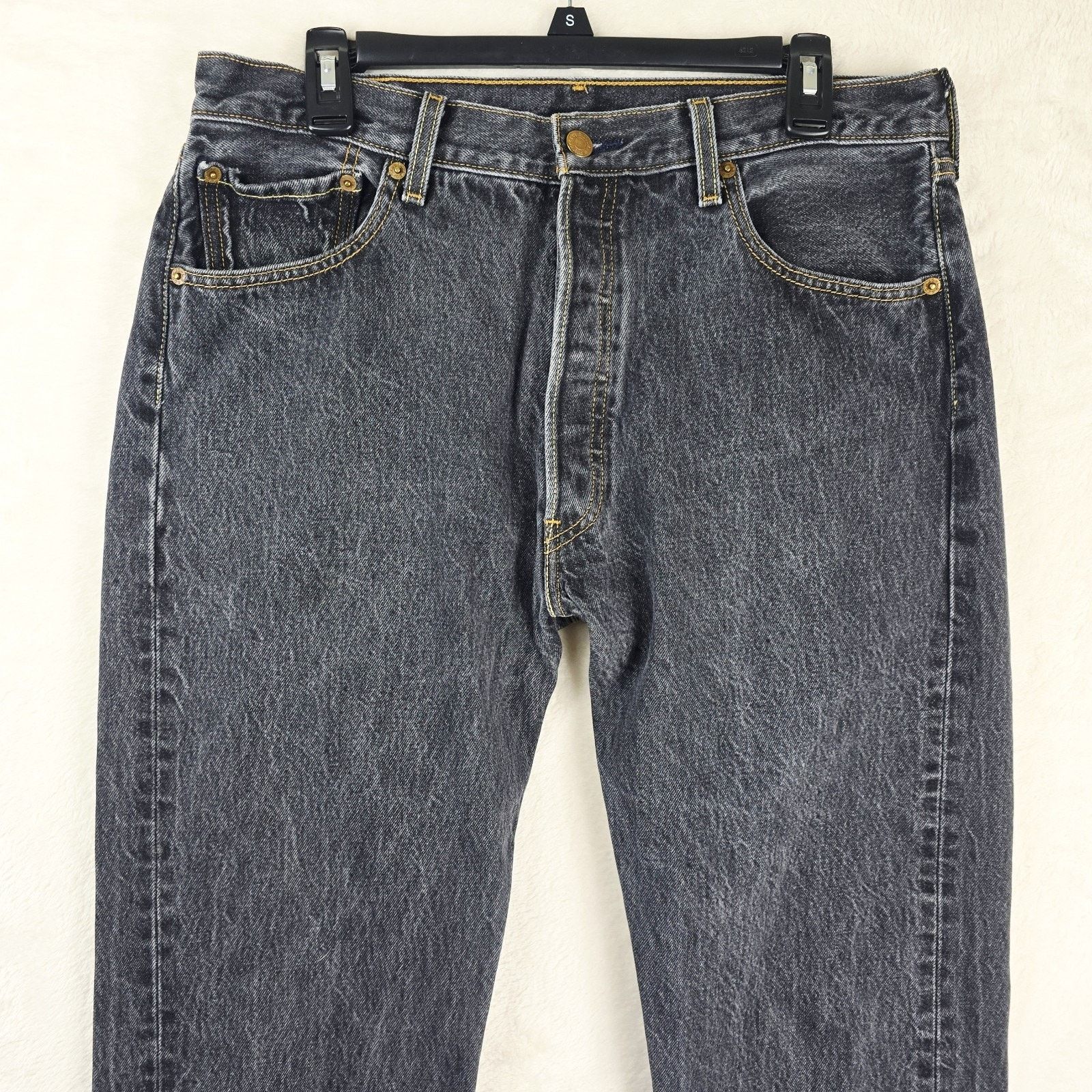 Levi's Vintage Levis 501xx Jeans Mens Fits 34x31 Black 36x36 Size US 34 / EU 50 - 3 Thumbnail