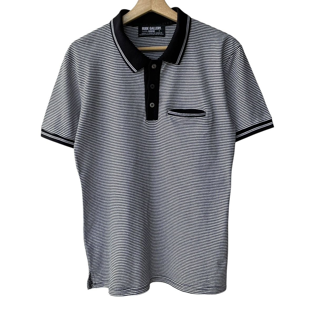 RUDE GALLERY Rude Gallery Japan Casual Stripe Polo Tee Size US M / EU 48-50 / 2 - 1 Thumbnail