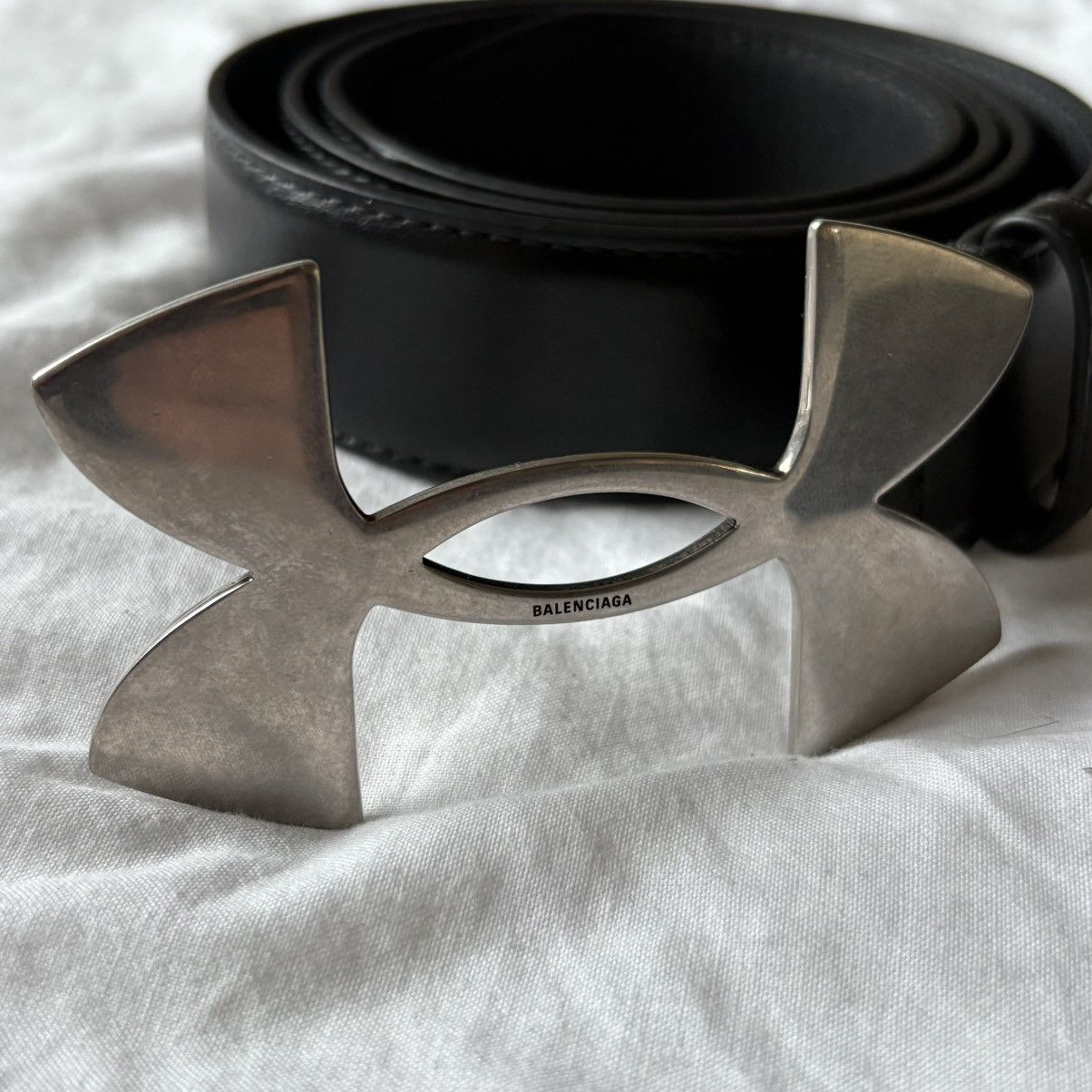 Balenciaga × Under Armour Balenciaga X Under Armor Silver Logo Belt Size 100 Size 32 - 2 Thumbnail