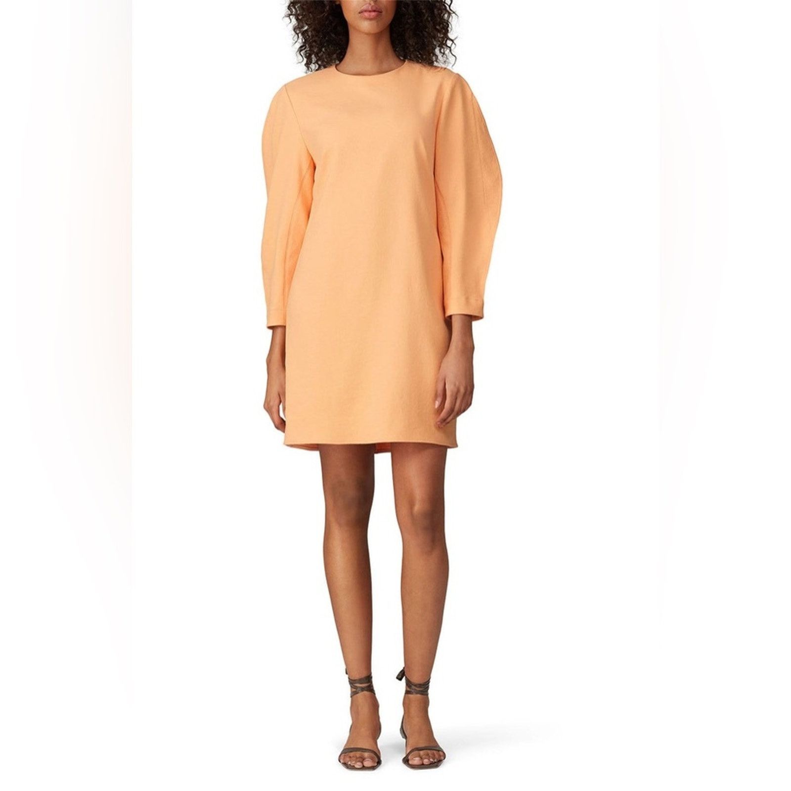 Tibi Tibi Size 6 Chalky Drape Origami Sleeve Melon Shift Dress Size M / US 6-8 / IT 42-44 - 2 Thumbnail