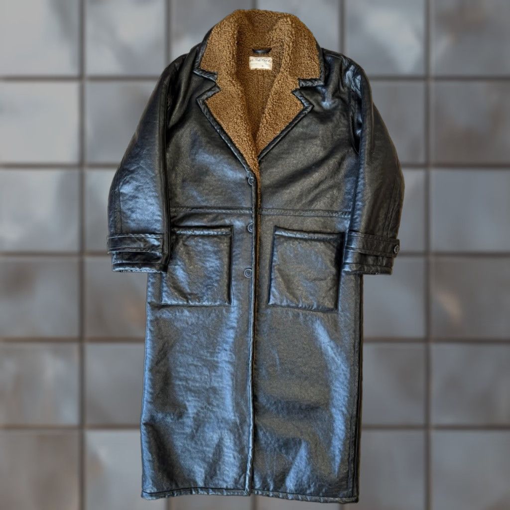 Free People VINTAGE Free People London Vegan Coat Women’s Medium Black Long Lined Outerwear New York Size M / US 6-8 / IT 42-44 - 1 Thumbnail