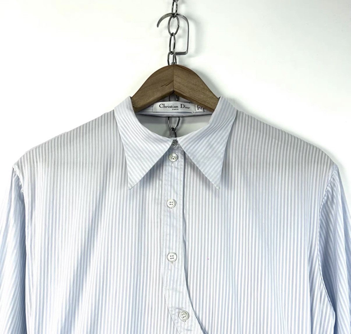Dior Dior Blue Asymmetric Striped Polo Dress K12 Size XS / US 0-2 / IT 36-38 - 3 Thumbnail