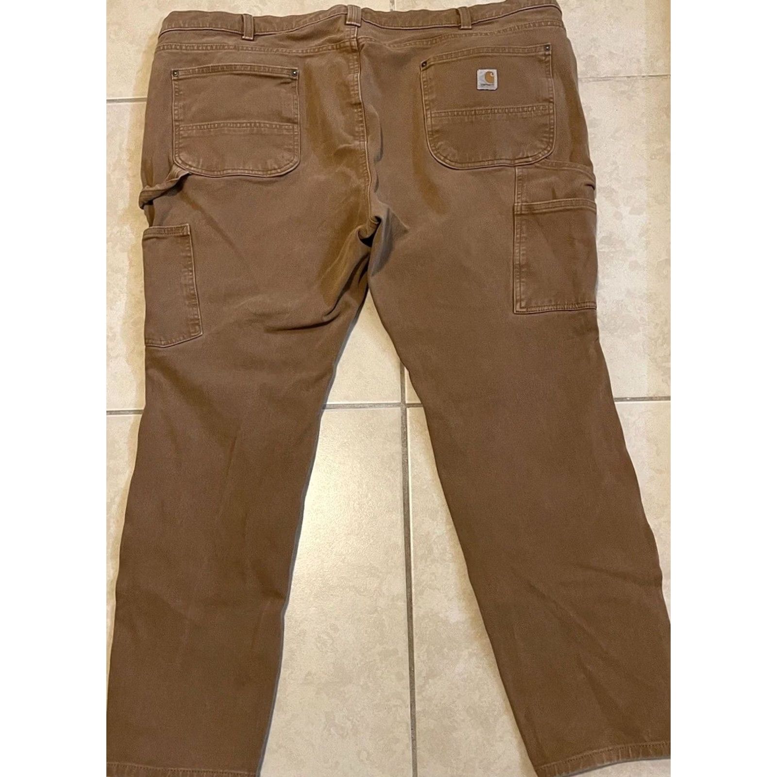 Carhartt VINTAGE Carhartt Faded Double Knee Pants 22W Work Biker Trucker Punk Grunge WIP 90s Women Jeans Brown 30in Inseam Mens, Womens, Boys, Girls Size 40" / US 18 - 2 Thumbnail