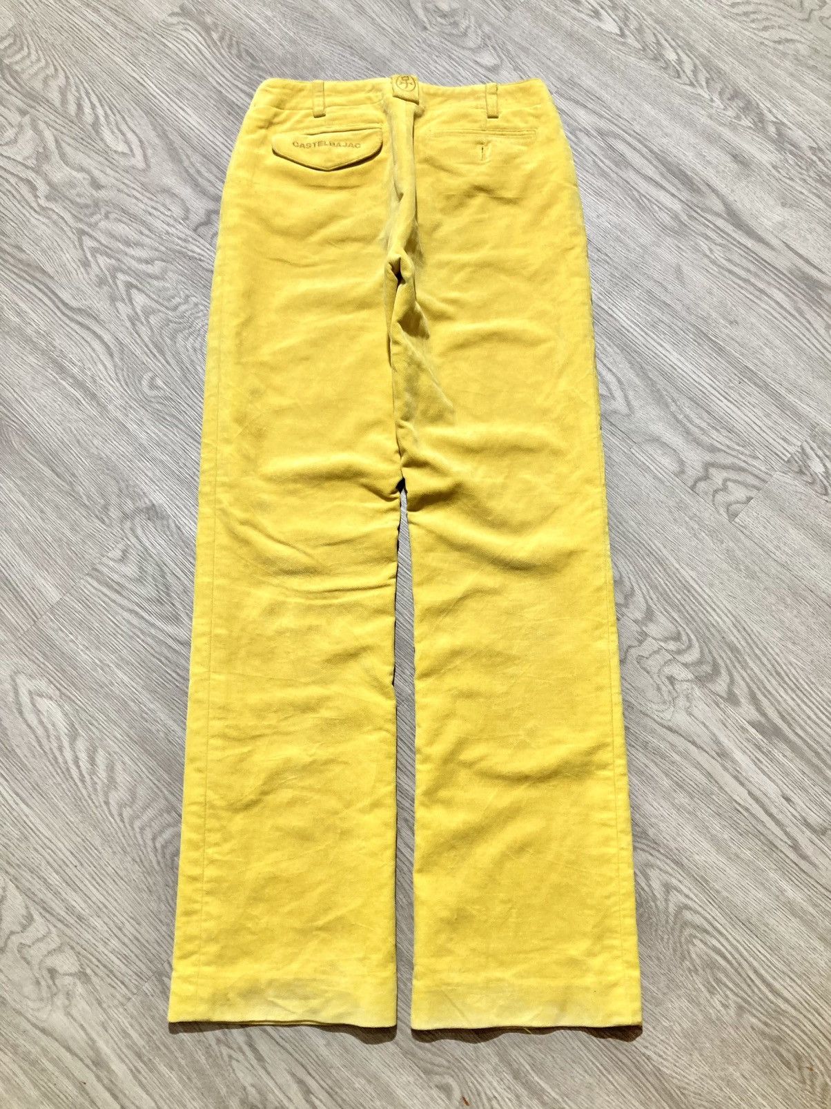 Jean Charles De Castelbajac 1990s Vintage Castelbajac Sport Wax Pants Yellow Luxury Size US 26 / EU 42 - 1 Thumbnail