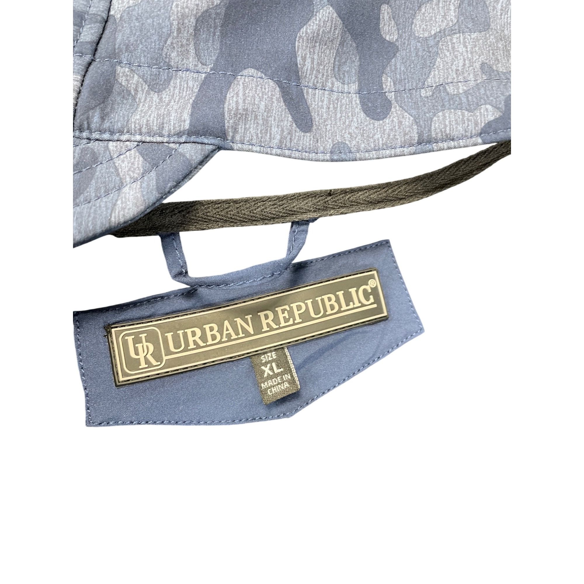Urban Republic Urban Republic Mens Blue Camouflage Zip-Up Hooded Jacket Siz Size US XL / EU 56 / 4 - 6 Thumbnail