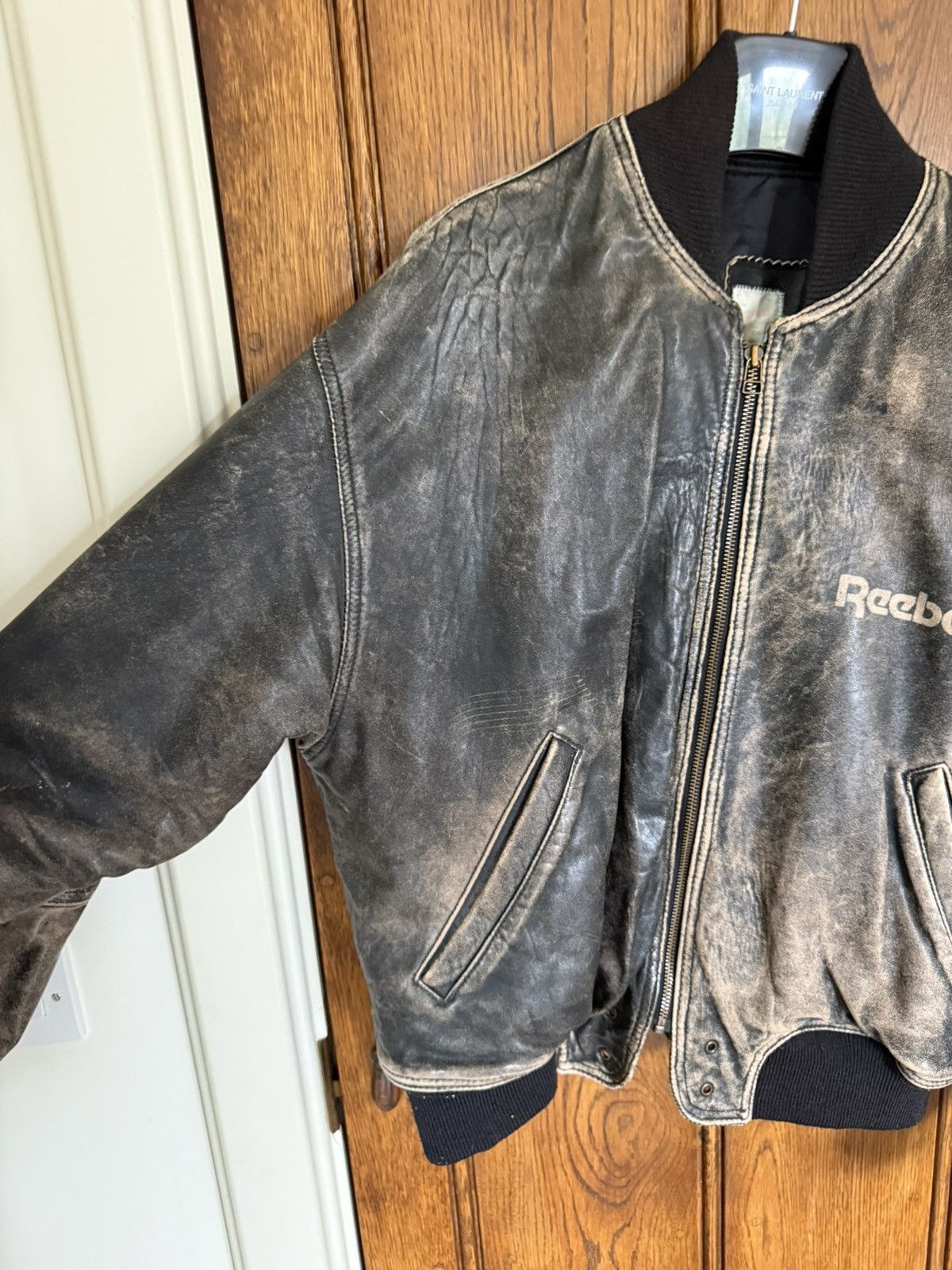 Reebok Reebok pump vintage 90’s rare leather bomber jacket logo L Size US L / EU 52-54 / 3 - 10 Thumbnail