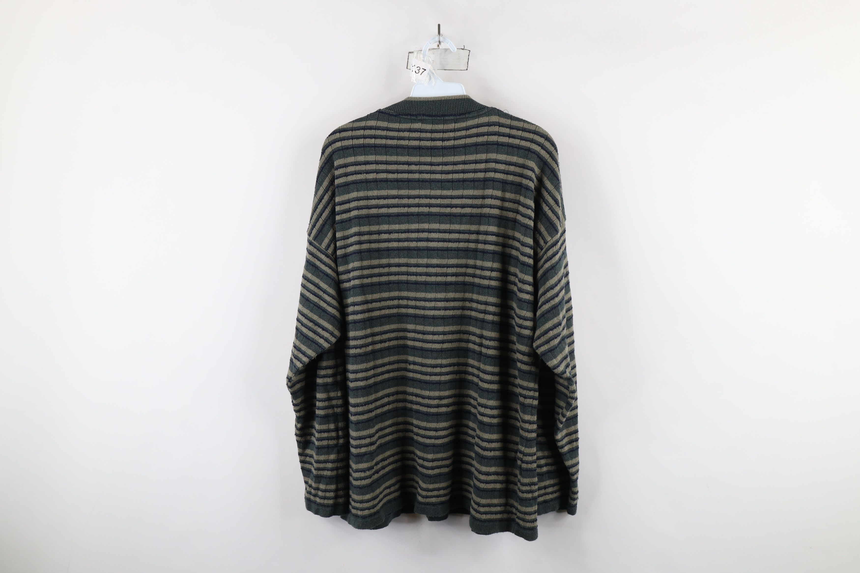 Vintage Vintage 90s Streetwear Block Lightweight Knit Henley Sweater Size US XL / EU 56 / 4 - 10 Thumbnail
