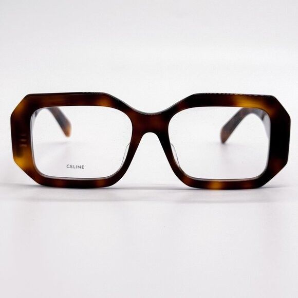 Celine NEW CL50155I 053, CELINE GEOMETRIC HAVANA BROWN EYEGLASSES C Size ONE SIZE - 4 Thumbnail