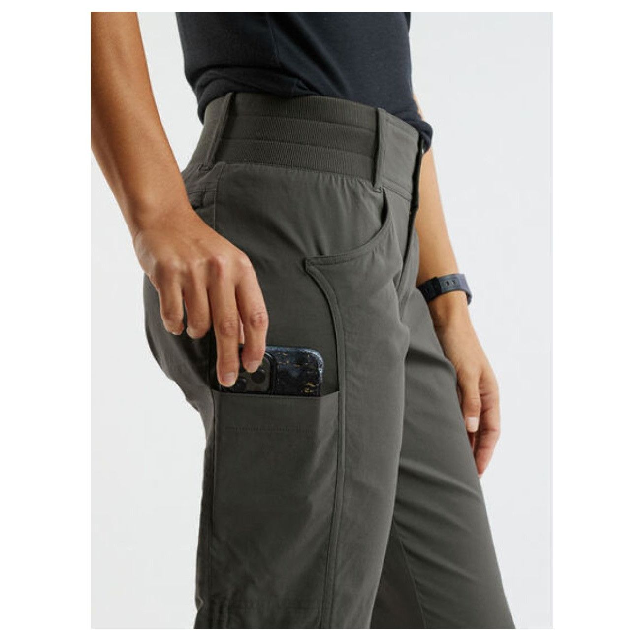 Other NWT Title Nine Women Gray Clamber Capri Hiking Nylon Pants 1 Size 36" / US 14 / IT 50 - 6 Thumbnail