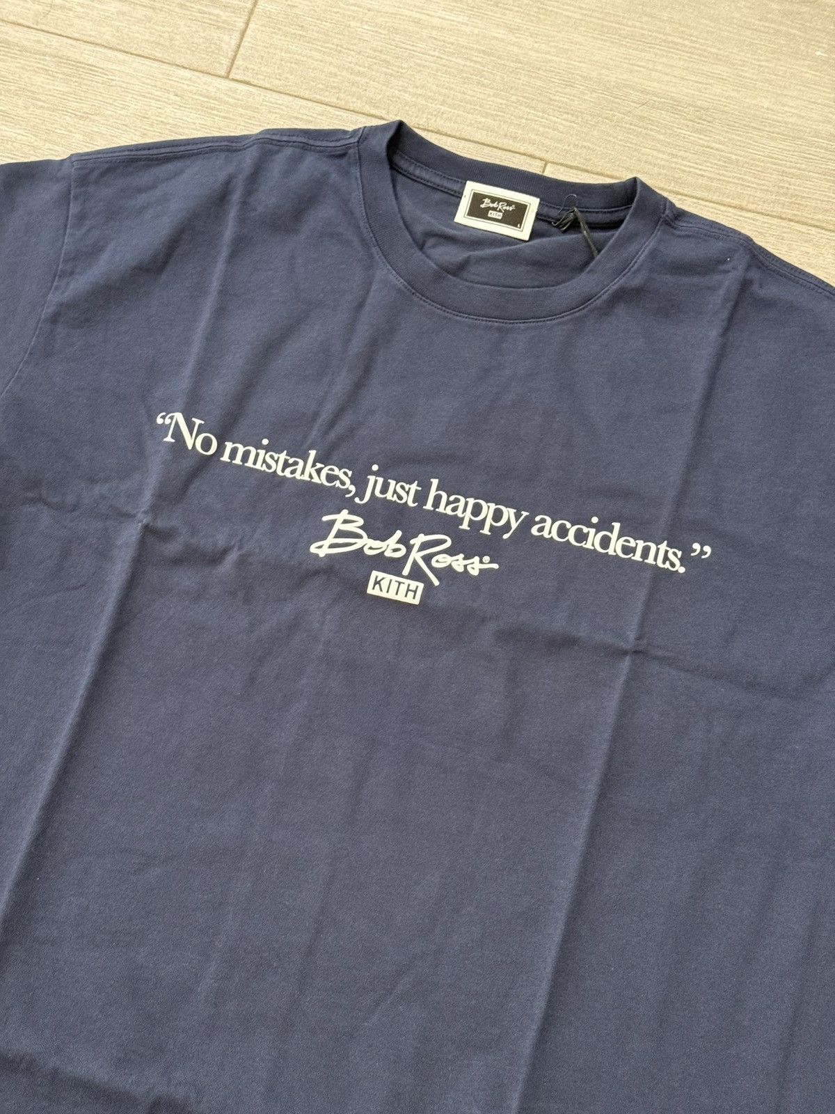 Kith KITH Bob Ross Happy Accidents Quote Tee Nocturnal Sz Large Size US L / EU 52-54 / 3 - 2 Thumbnail