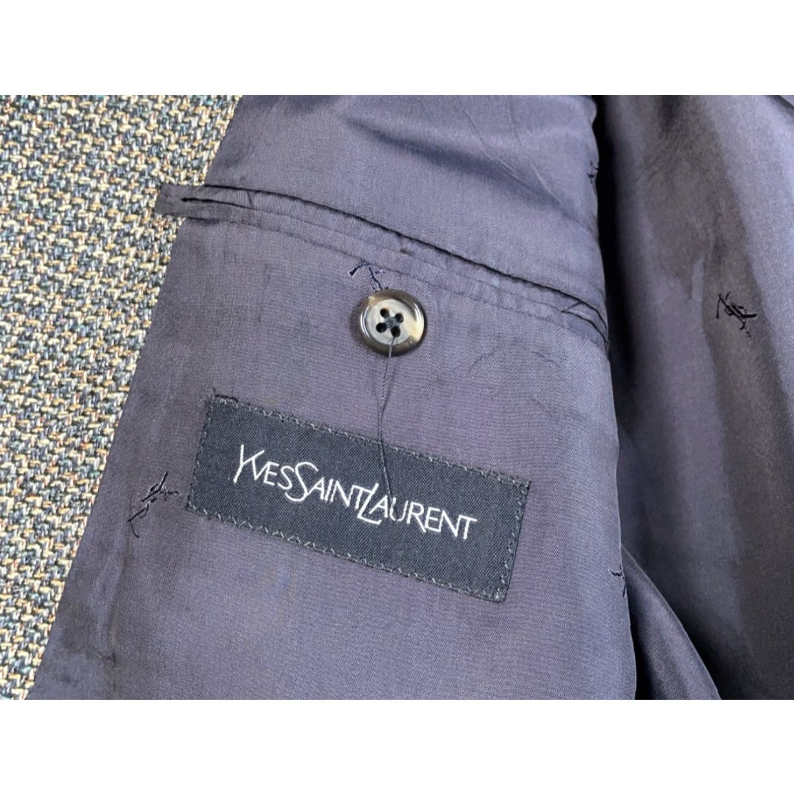 Yves Saint Laurent VINTAGE Yves Saint Laurent Sport Coat Men's 46 Brown Silk Wool Two-Button Jacket Size US S / EU 44-46 / 1 - 3 Thumbnail