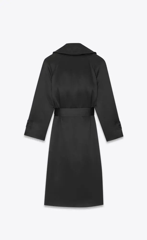 Saint Laurent Paris o1bcso1str0226 Coat in Black Size US L / EU 52-54 / 3 - 2 Thumbnail