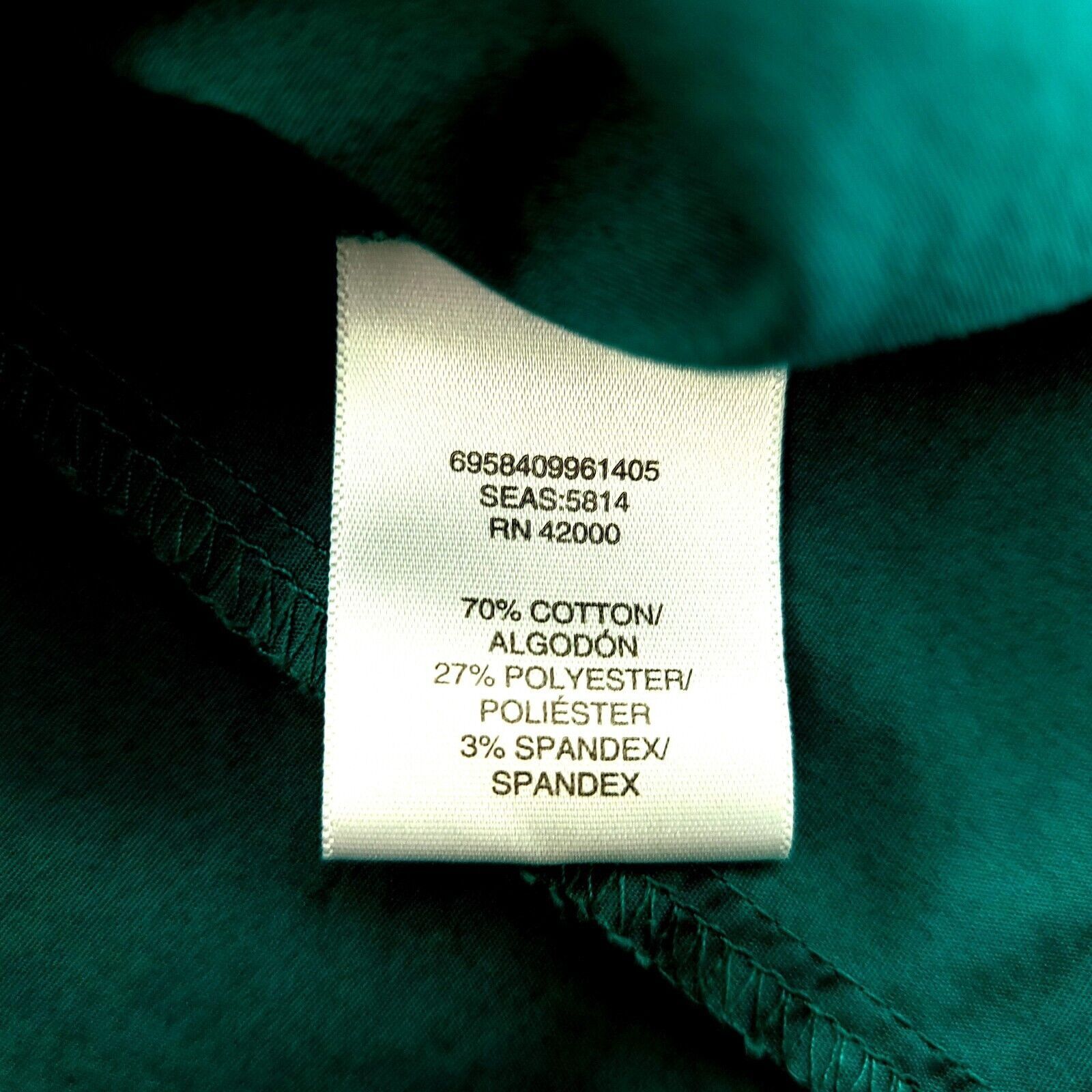 Vintage Jaclyn Smith Green Long Sleeve Buton-Up Collared Dress Shirt Size L / US 10 / IT 46 - 9 Thumbnail