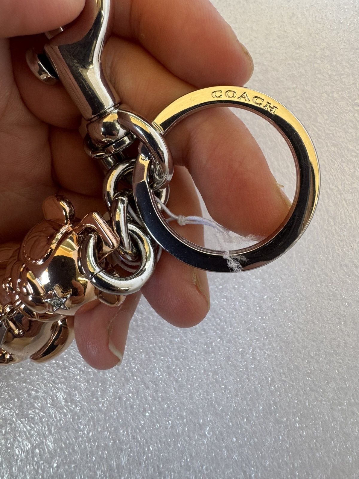 Coach COACH New York 3D Bear Bag Charm Rose Gold 87166 Size ONE SIZE - 4 Thumbnail