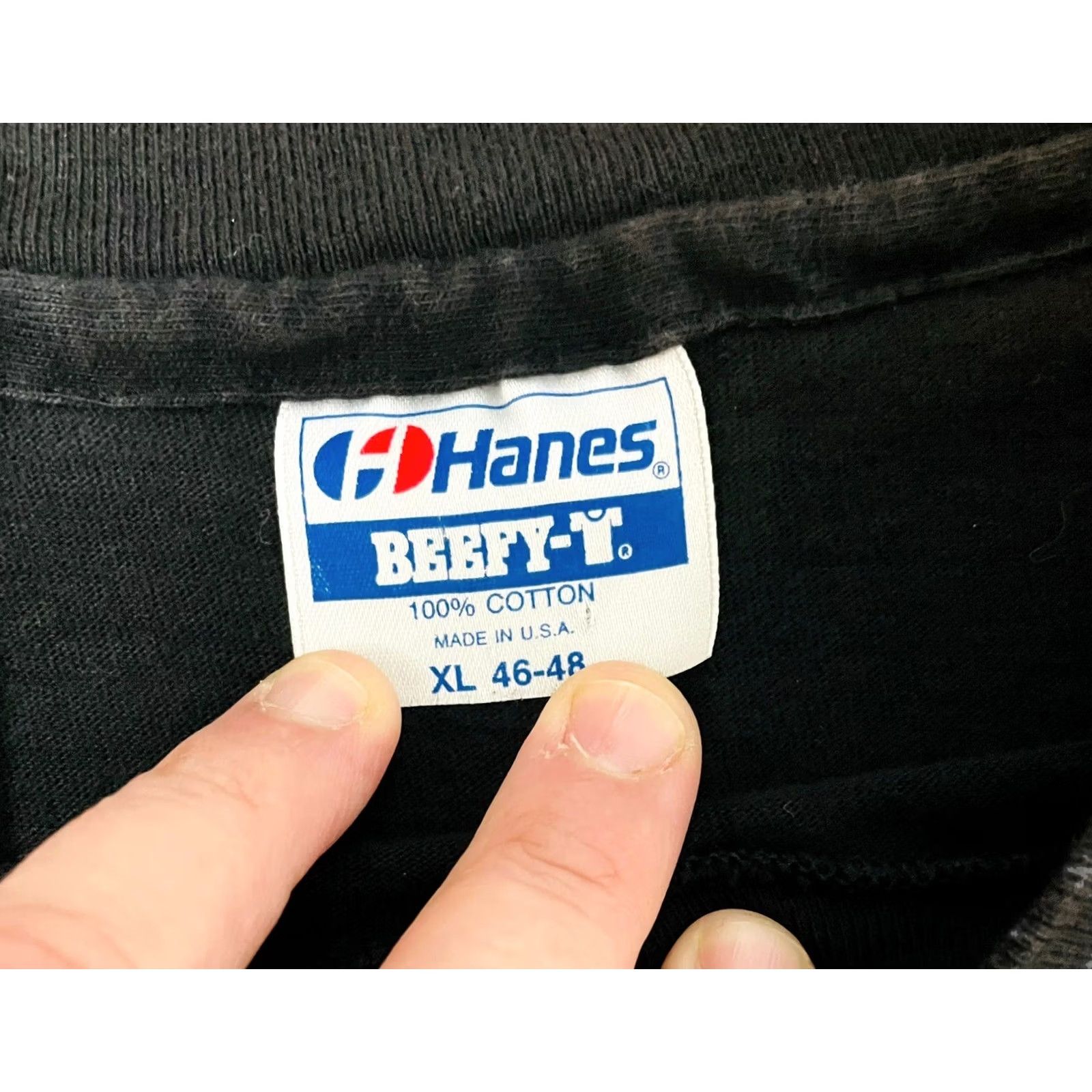 Hanes VINTAGE Hanes Beefy-T San Francisco VTG 1989 T Shirt XL Black Neon Mens Short Sleeve Tee Size US XL / EU 56 / 4 - 6 Thumbnail