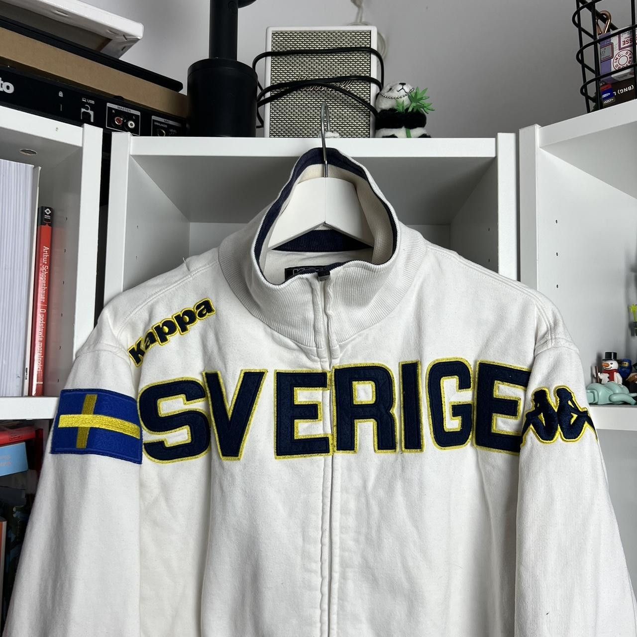 Kappa Vintage 90s kappa Sverige Sweden zip football block core style sweatshirt Size US L / EU 52-54 / 3 - 3 Thumbnail
