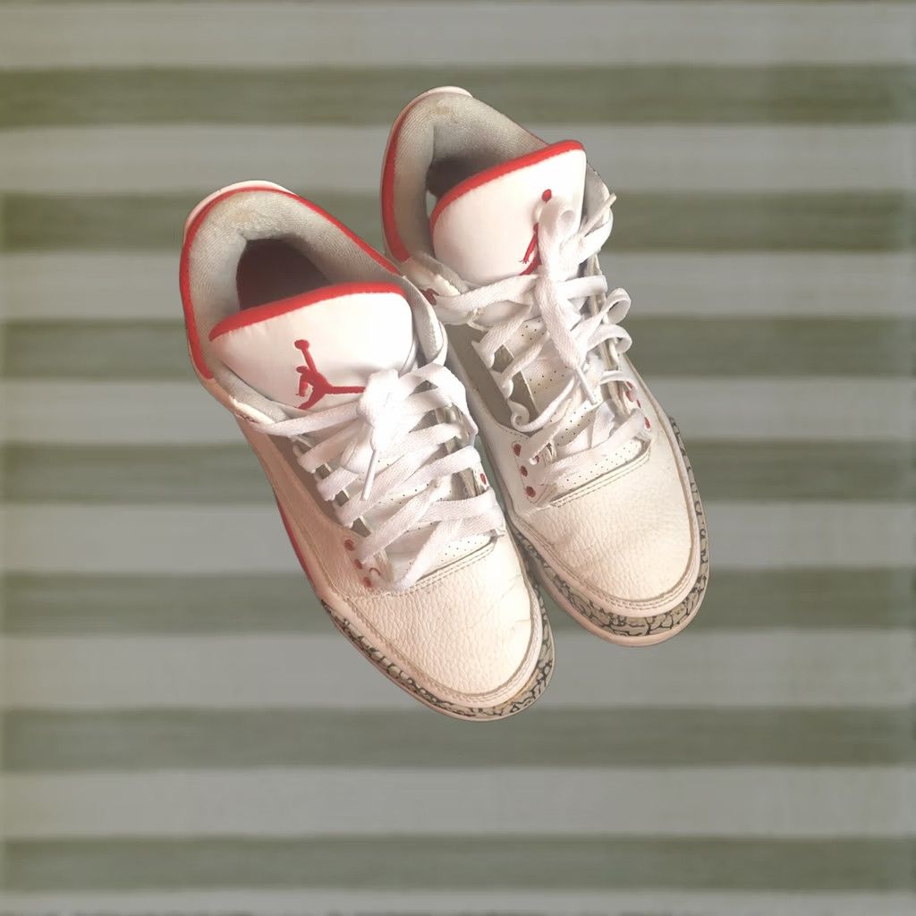 Jordan Brand Nike Air Jordan 3 Retro Fire Red White Grey Black DN3707-160 Men’s 8.5 Shoes Sneaker Retro Jordan 3 Mens Size US 9 / EU 42 - 1 Thumbnail
