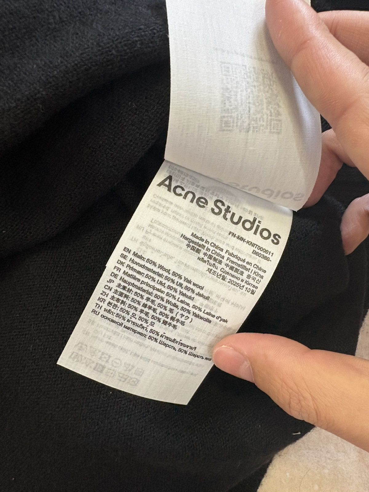 Acne Studios FW25 Logo Polo Knit Long- sleeve Shirt Size US S / EU 44-46 / 1 - 5 Thumbnail