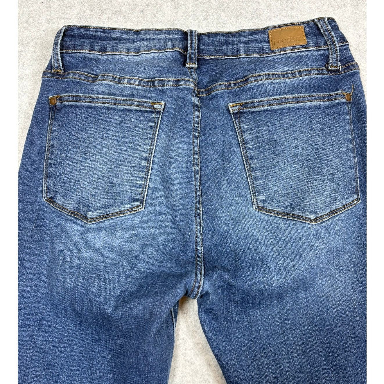 Judy Blue Judy Blue Button Fly Distressed Skinny Jeans #0518 Size 32" / US 10 / IT 46 - 2 Thumbnail
