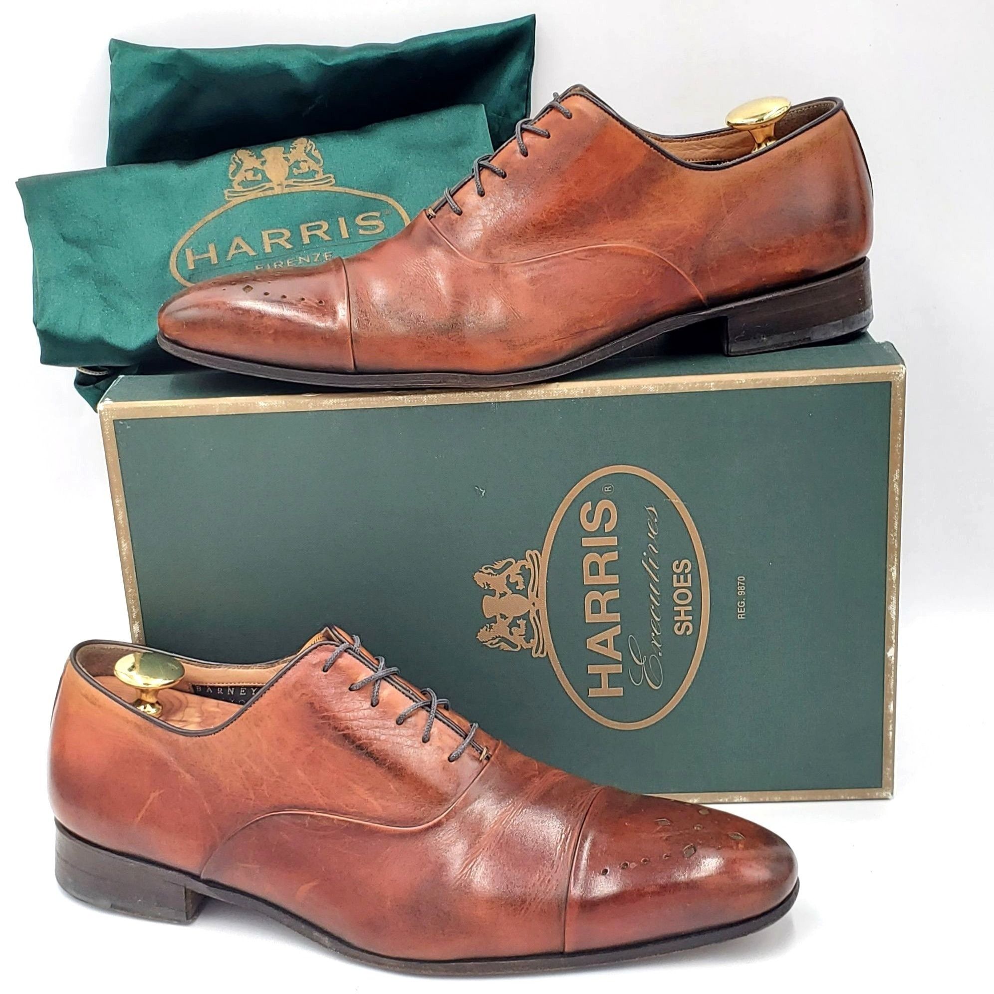 Barneys New York Calzoleria Harris Italy Dress Shoe Men 10.5 Brown Leather Size US 10.5 / EU 43-44 - 1 Thumbnail