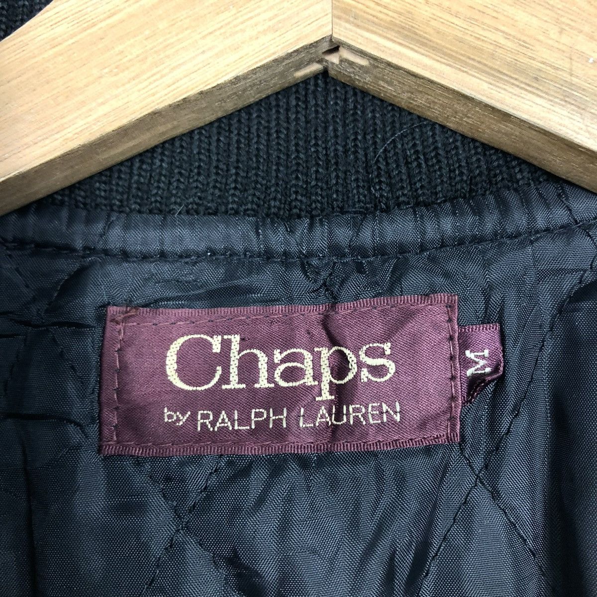 Ralph Lauren 🔥VINTAGE BOMBER JACKET LEATHER CHAPS RALPH LAUREN BIG LOGO Size US M / EU 48-50 / 2 - 19 Thumbnail