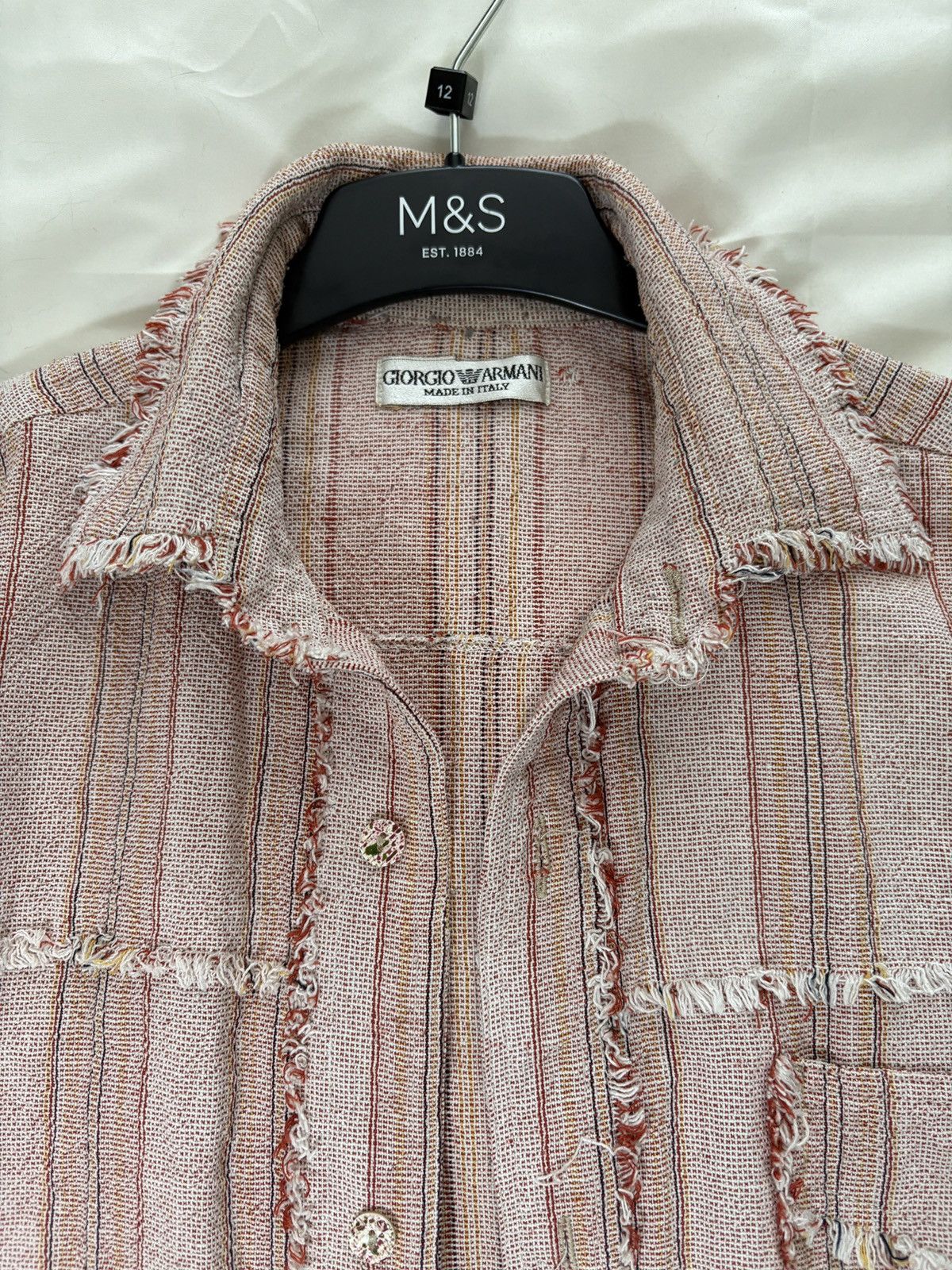 Giorgio Armani Rare Giorgio Armani Frayed Shirt - Archive Runway Piece Size US M / EU 48-50 / 2 - 3 Thumbnail