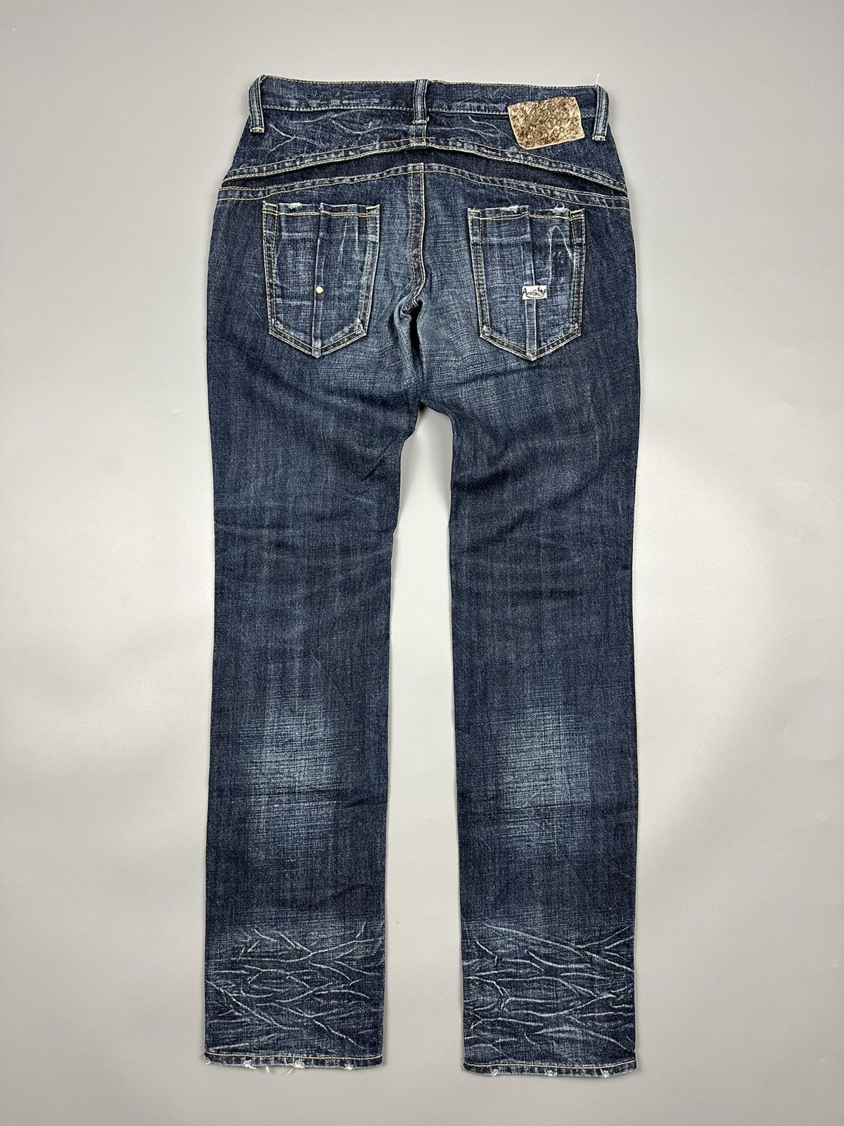 If Six Was Nine × Le Grande Bleu (L.G.B.) Vintage Special Antgauge Fourmimesure Distressed Denim Size US 31 - 2 Thumbnail