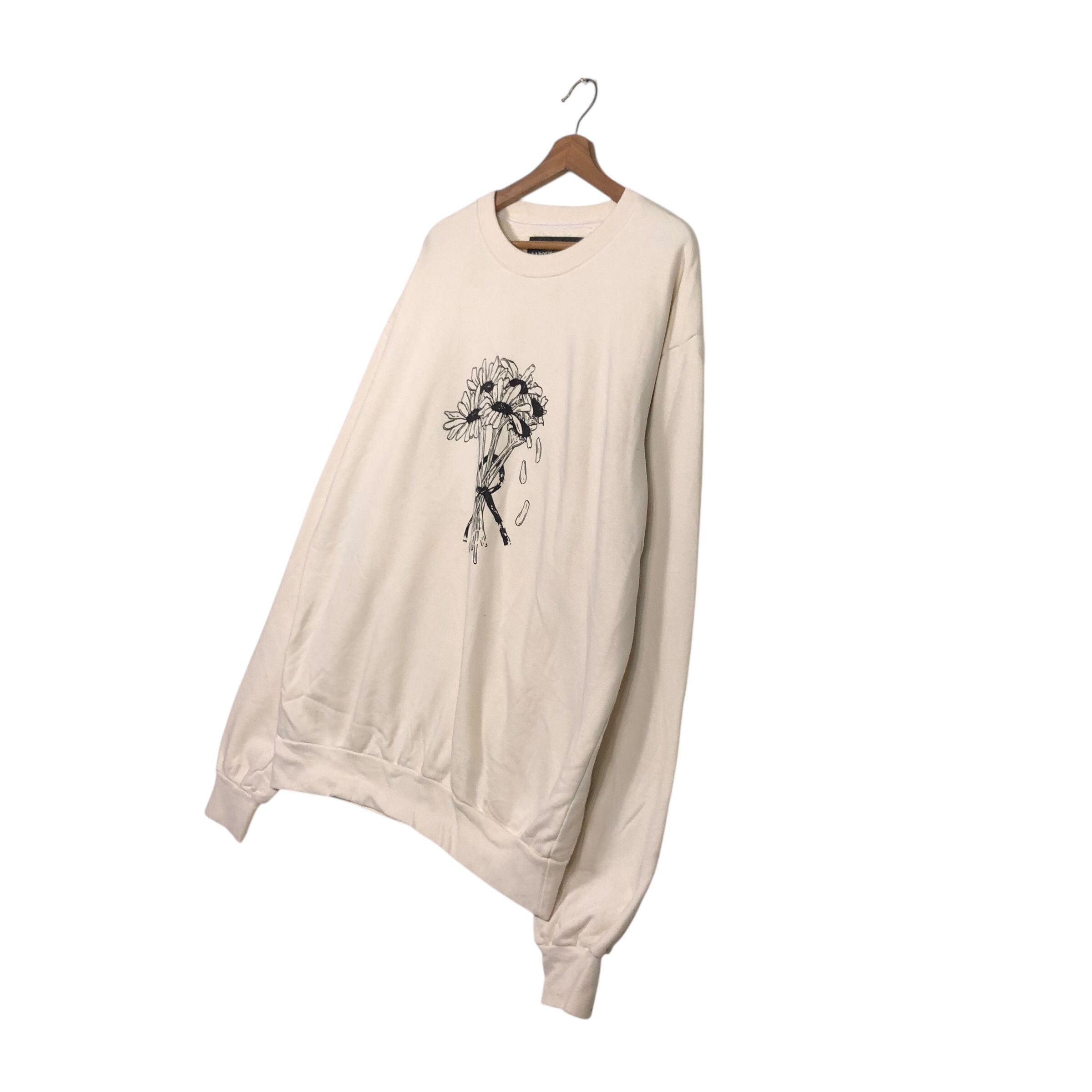Japanese Brand 📌Vintage Sweatshirt Labour Of Love Big Logo Flower Design Size US L / EU 52-54 / 3 - 3 Thumbnail