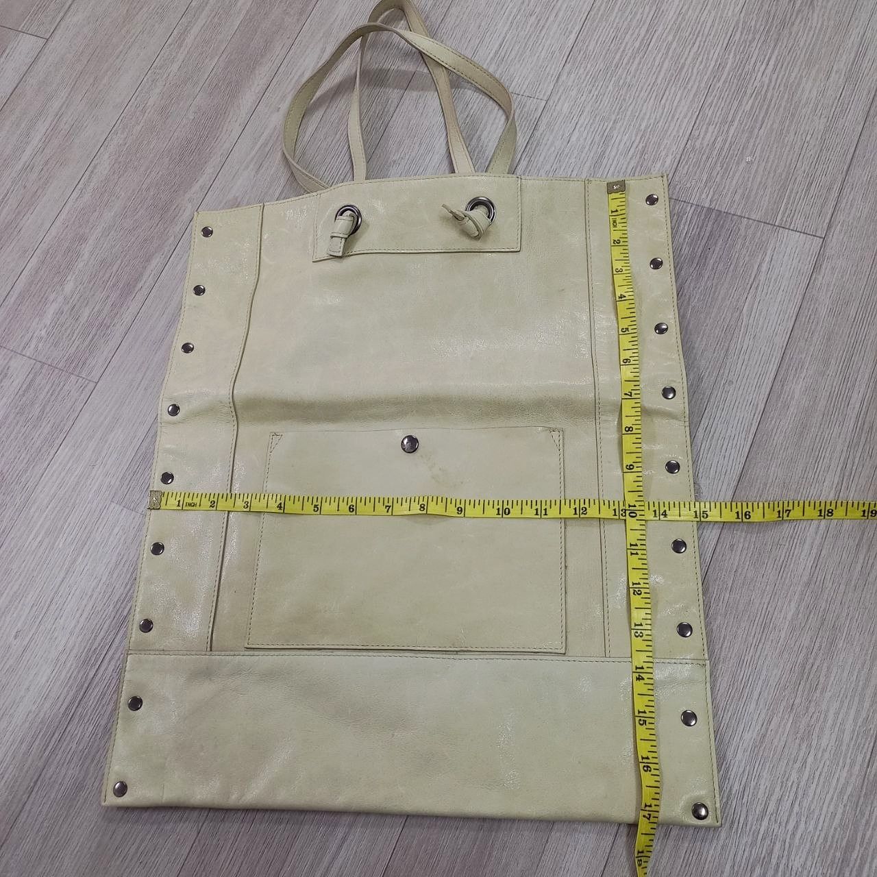 French Connection Christian Aujard Paris Beige Genuine Leather Tote Bag Size ONE SIZE - 10 Thumbnail