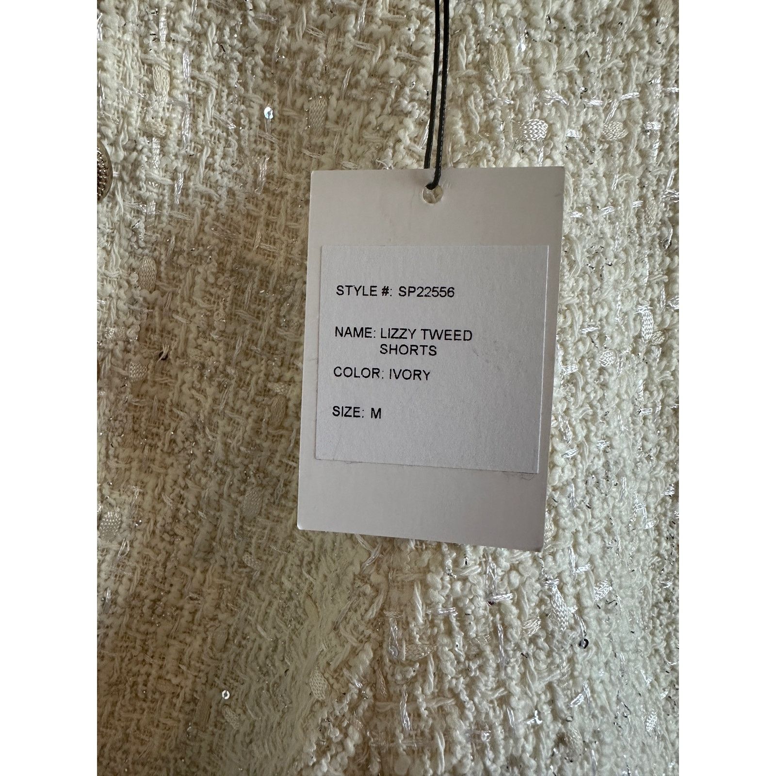 Generation Love Generation Love Women's Medium Ivory Lizzy Tweed Shorts Size 30" / US 8 / IT 44 - 11 Thumbnail