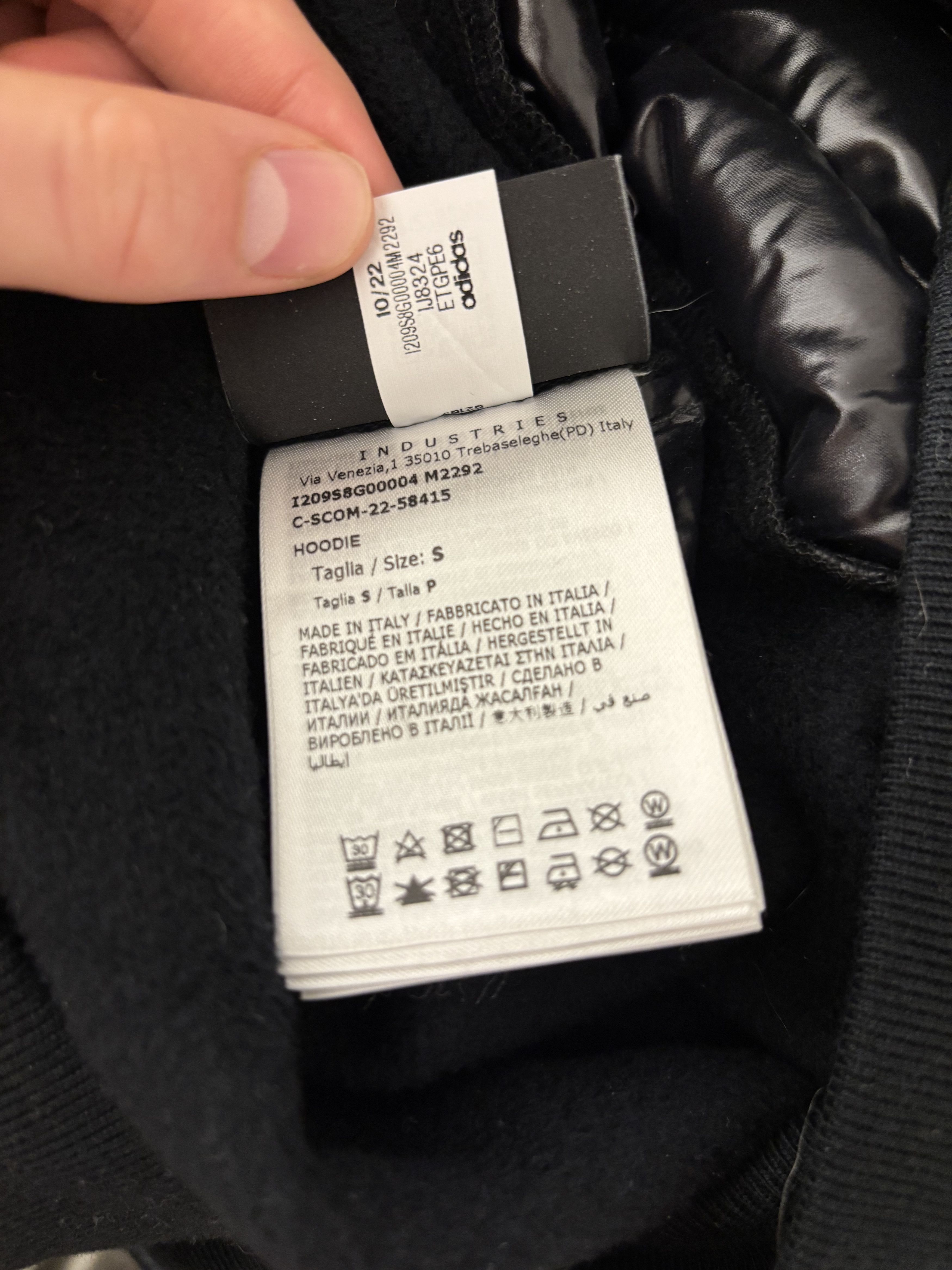 Adidas × Moncler Moncler Genius x Adidas Down Panel Jersey Hoodie Black Size US S / EU 44-46 / 1 - 7 Thumbnail