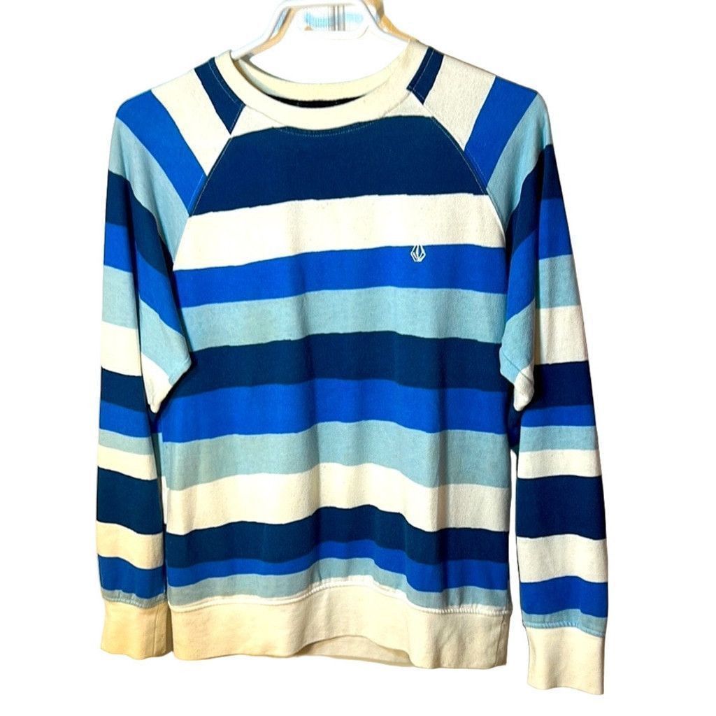 Volcom volcom men’s sweater blue striped size small Size US S / EU 44-46 / 1 - 1 Thumbnail