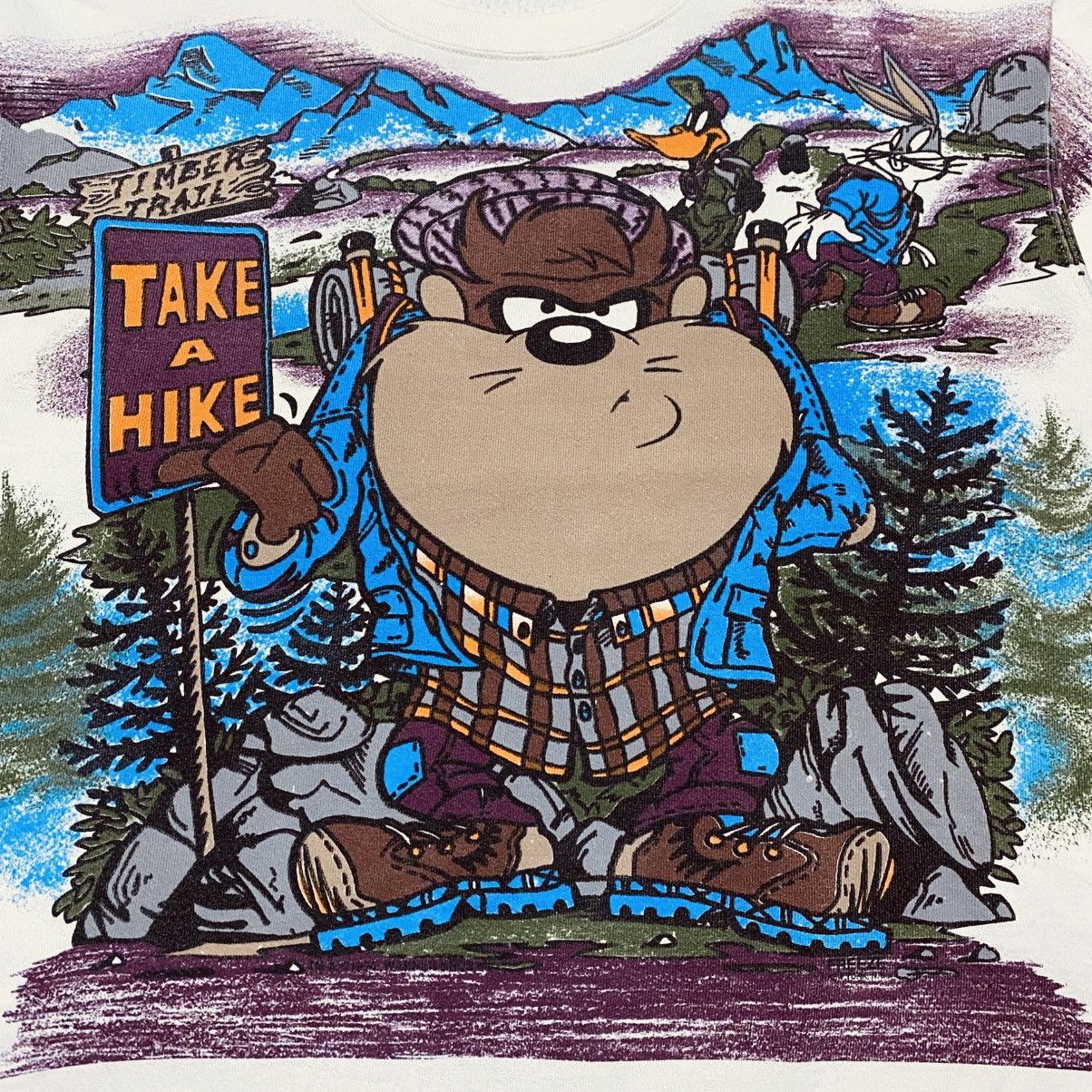 Cartoon Network Rare‼️🔥Vintage 90's Looney Tunes Tasmanian Devil Sweatshirt Size US M / EU 48-50 / 2 - 6 Thumbnail
