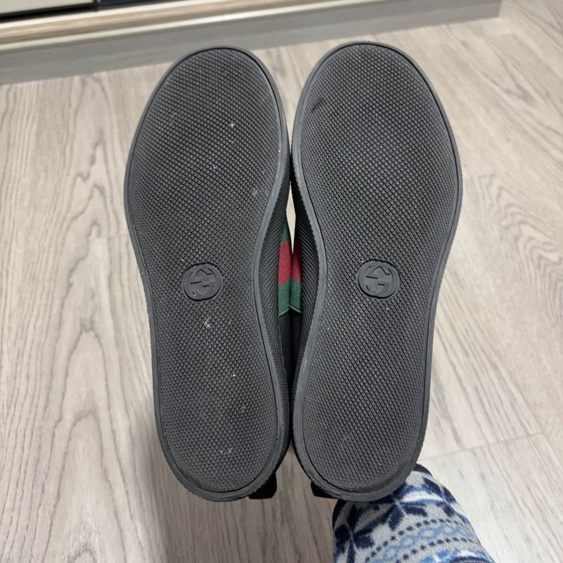Gucci Gucci Black Slip-On Sneakers with Bee Detail - Size US 8.5 / EU 41-42 - 4 Thumbnail
