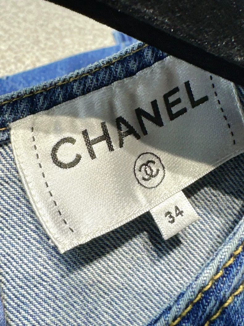 Chanel Chanel 22K autumn and winter blue jewel buckle sleeveless Size XXS / US 00 / IT 34 - 4 Thumbnail