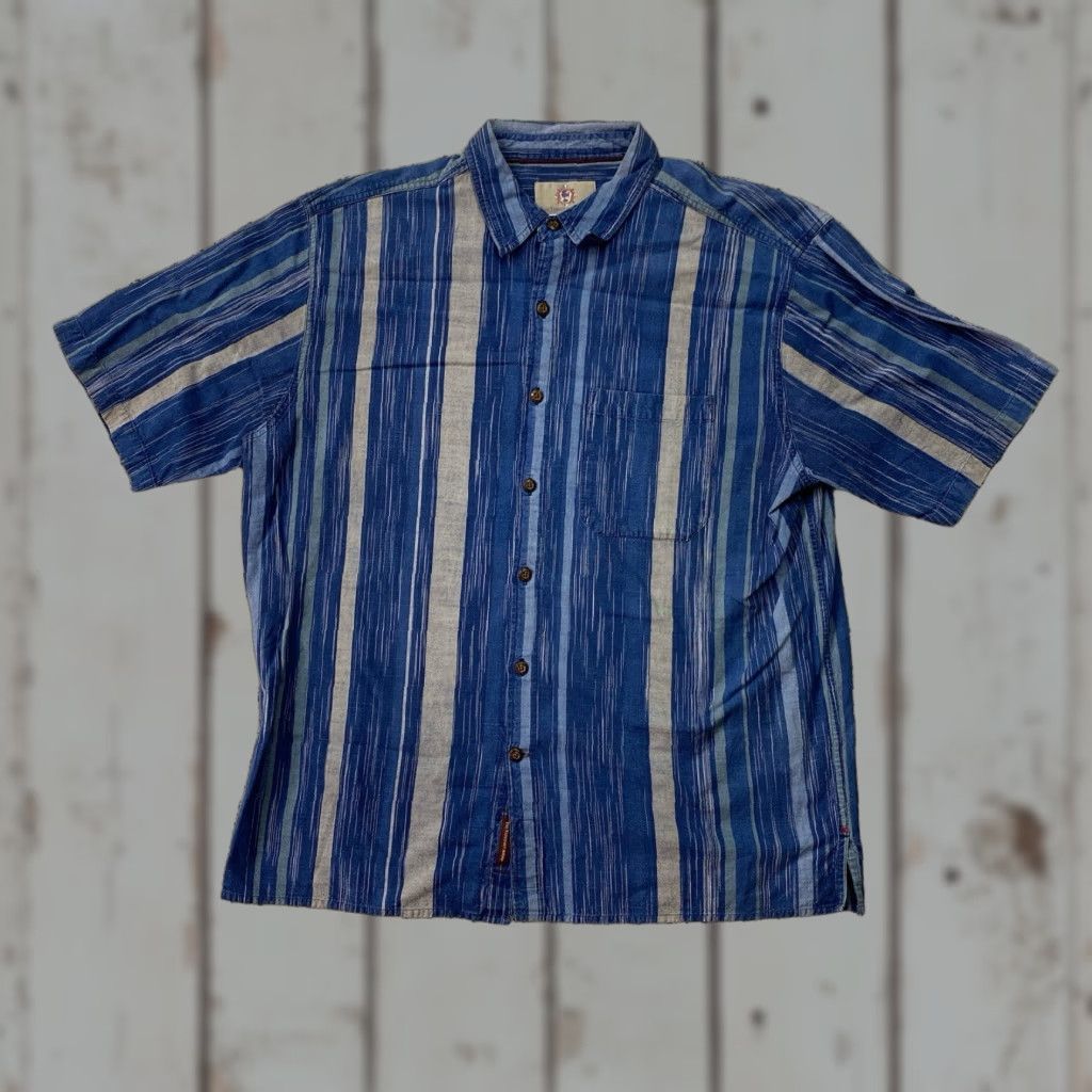 The Territory Ahead VTG Territory Ahead Shirt Men XL Blue Stripe Cotton Camp Hike Outdoor Casual Shirt Size US XL / EU 56 / 4 - 1 Thumbnail