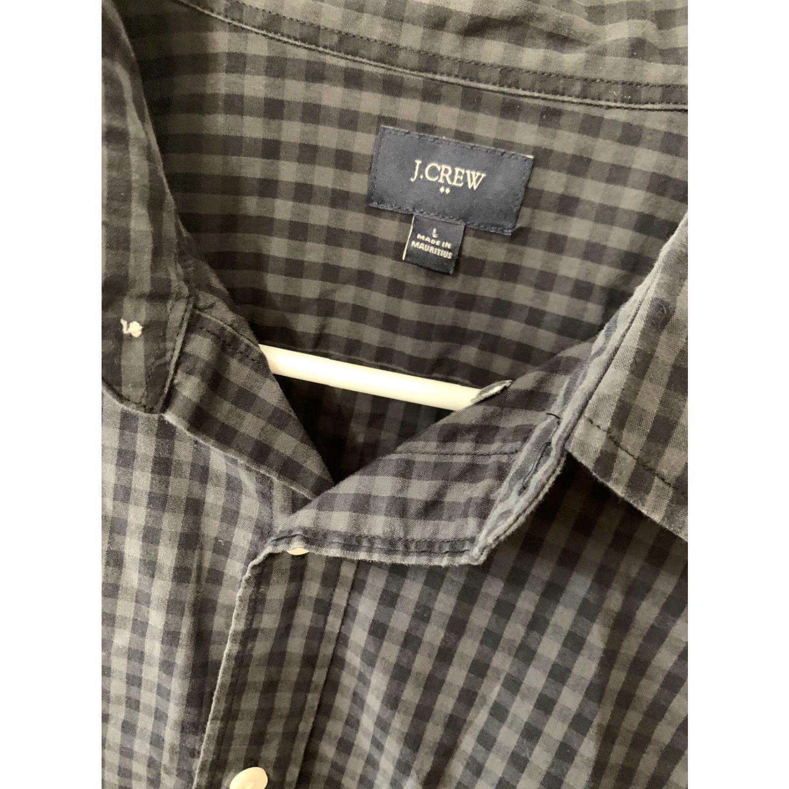 J.Crew VINTAGE J.CREW Shirt Mens Button-Up Plaid Long Sleeve Black 2010s Size US L / EU 52-54 / 3 - 2 Thumbnail