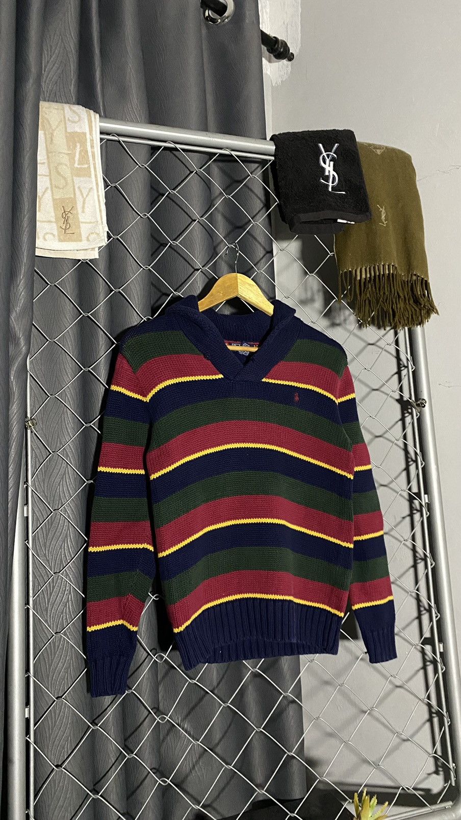 Polo Ralph Lauren POLO RALPH LAUREN HALF BUTTON KNITWEAR STRIPED MULTICOLOUR Size US L / EU 52-54 / 3 - 1 Thumbnail