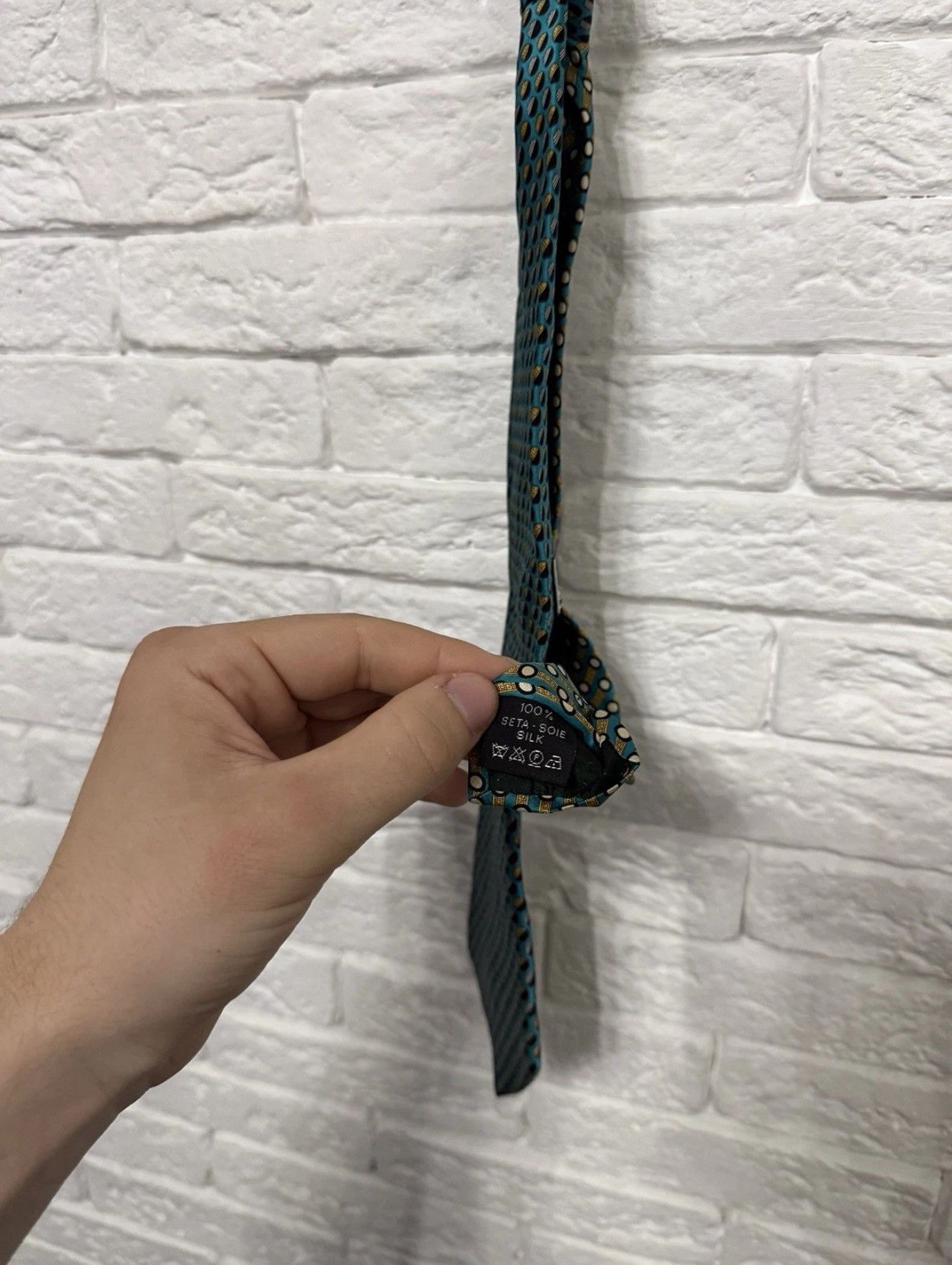 Versace Vintage 80`s Rare Gianni Versace Medusa Silk Tie One Size Size ONE SIZE - 6 Thumbnail