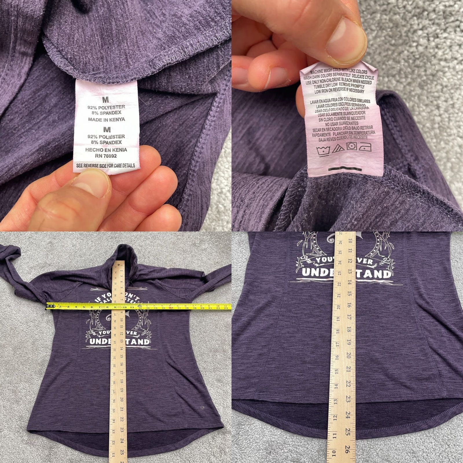 Layer 8 Layer 8 Qwick Dry Prince Symbol Mock Active Jacket Womens Medium Purple Athletic Outdoor Size M / US 6-8 / IT 42-44 - 8 Thumbnail