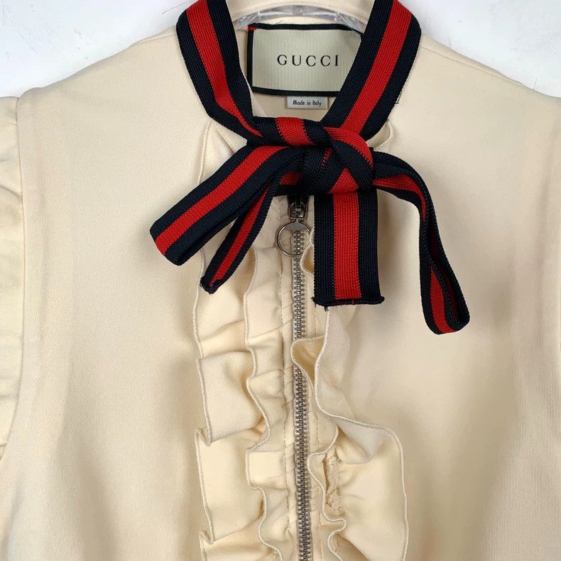 Gucci GucciBeige bow tie sleeveless dress Size S / US 4 / IT 40 - 4 Thumbnail