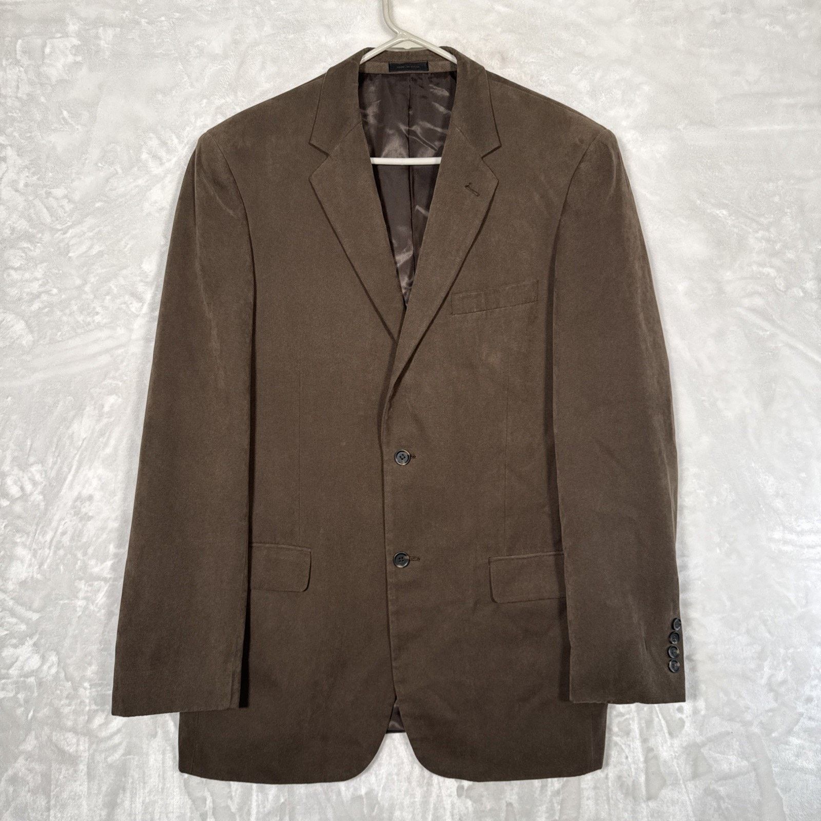 Andrew Fezza 42L - ANDREW FEZZA Lt Brown POLYESTER BLAZER SPORT Size 42L - 1 Thumbnail