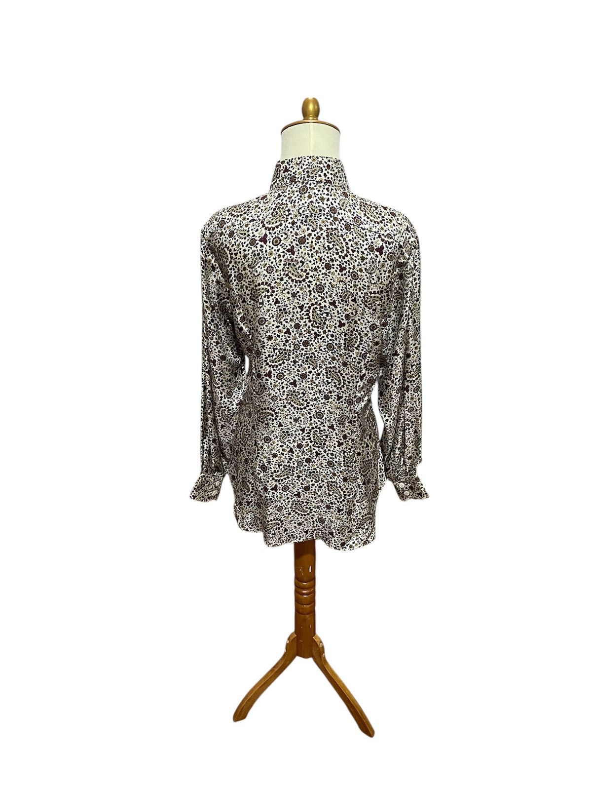 Celine AUTHENTIC CELINE FLORAL TOP BLOUSE / SHIRT Size S / US 4 / IT 40 - 4 Thumbnail